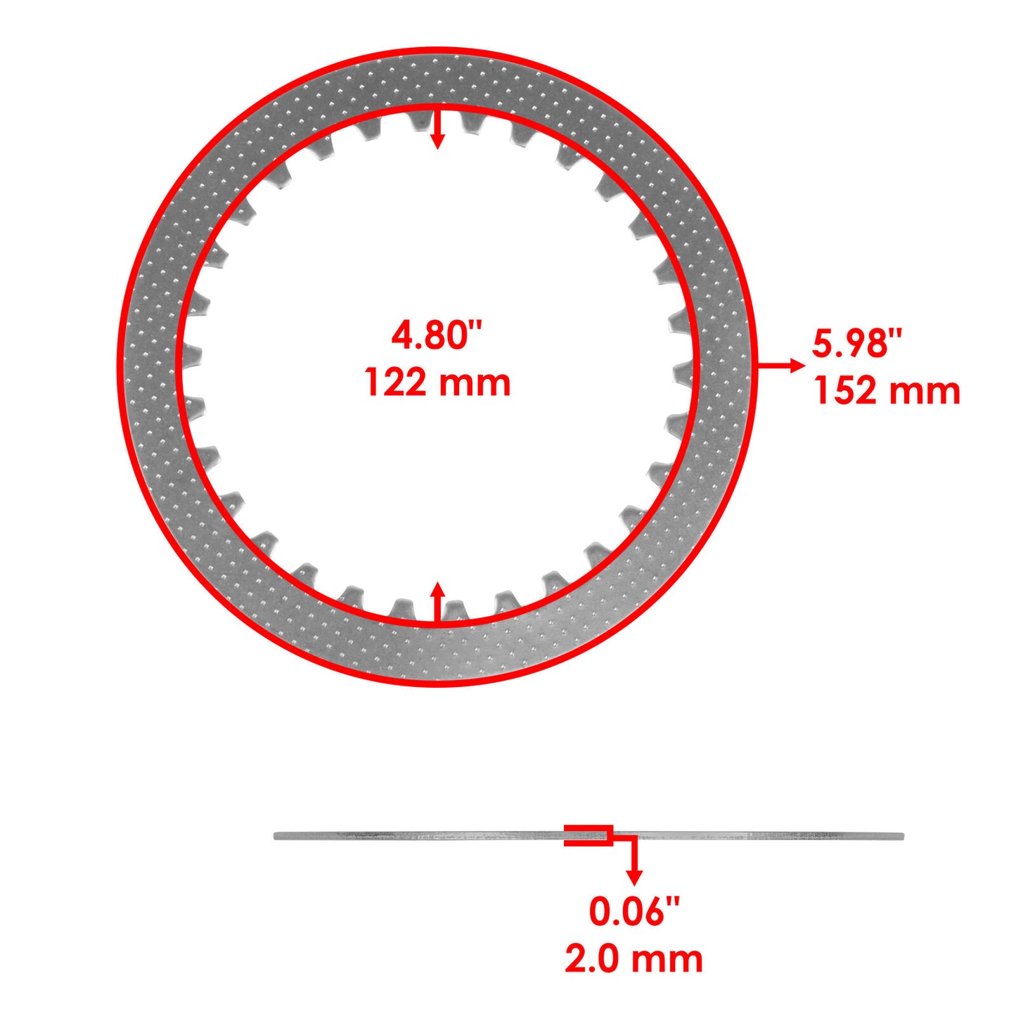 Clutch Friction Steel Plates Kit for Yamaha Raider 1900 XV19C XV1900C 2013-2017