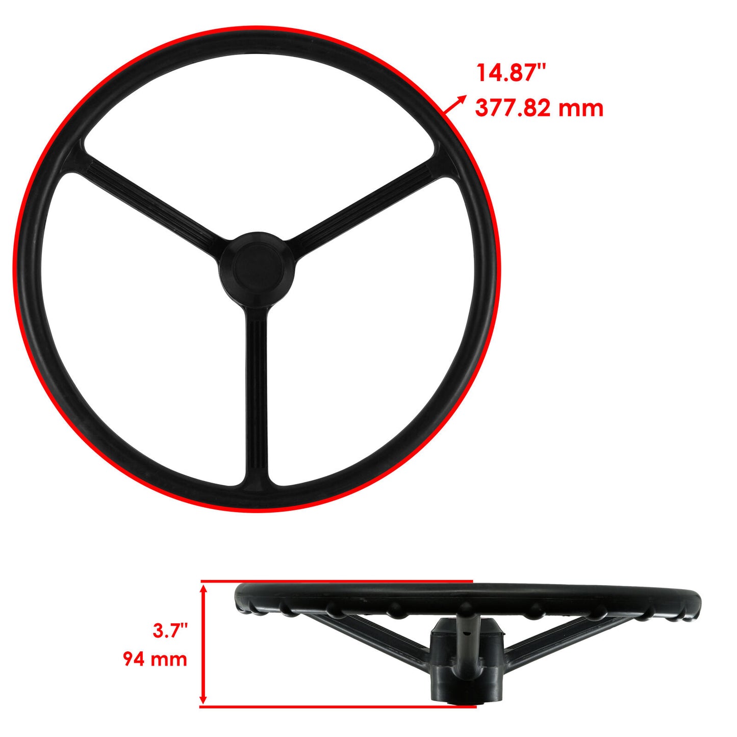Steering Wheel For Kubota 32150-16800 32150-16810 32150-16803 37150-6800 15"
