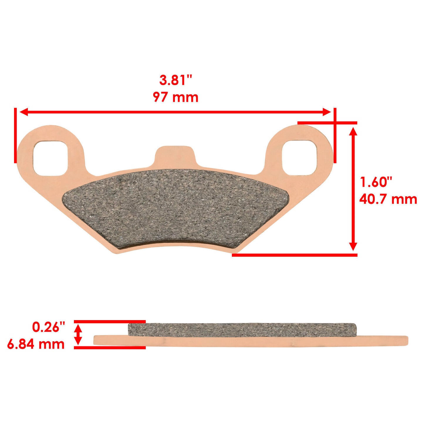 Caltric Brake Pads for Polaris Predator 500 Front and Rear Brakes 2003-2007