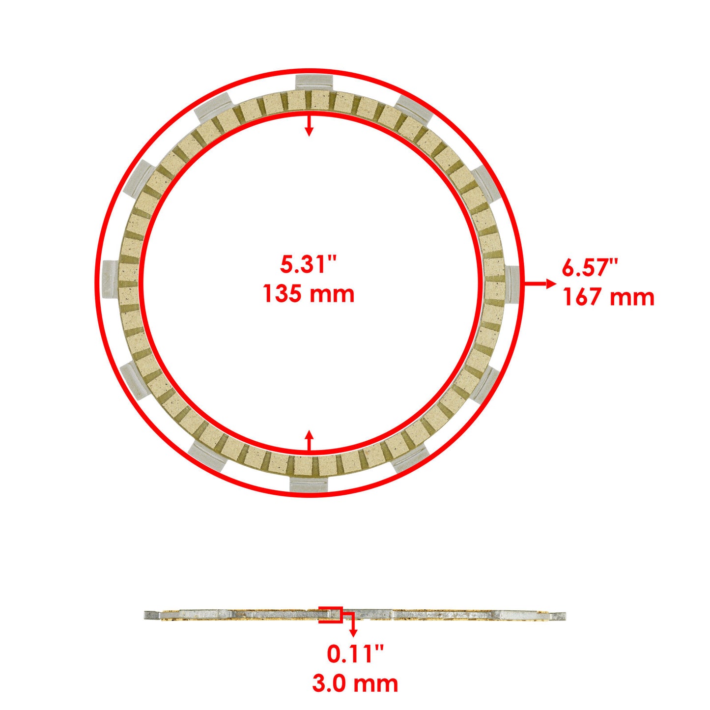 Clutch Friction Steel Plates Kit for Yamaha Raider 1900 XV19C XV1900C 2013-2017
