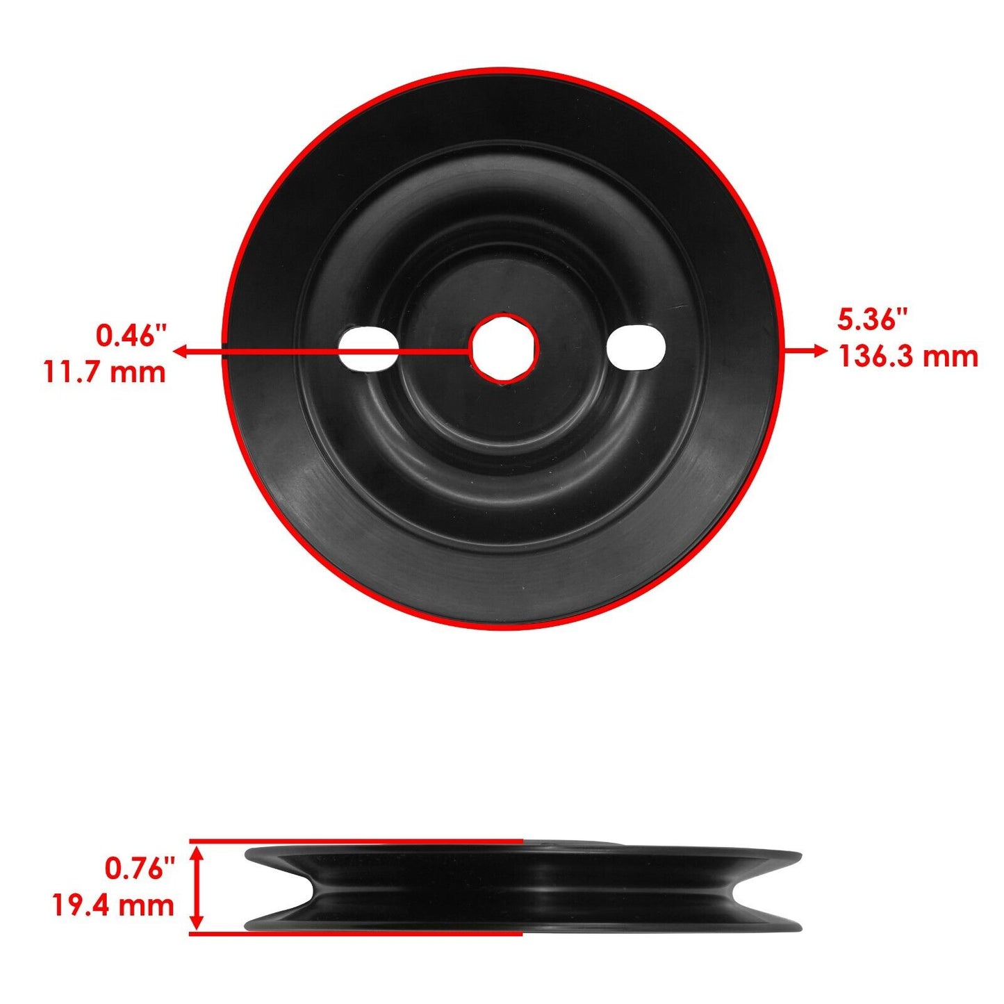 Caltric UC26511 M151720 Deck Pulley for John Deere Z235 Z315 Z320 38" 42" 2x