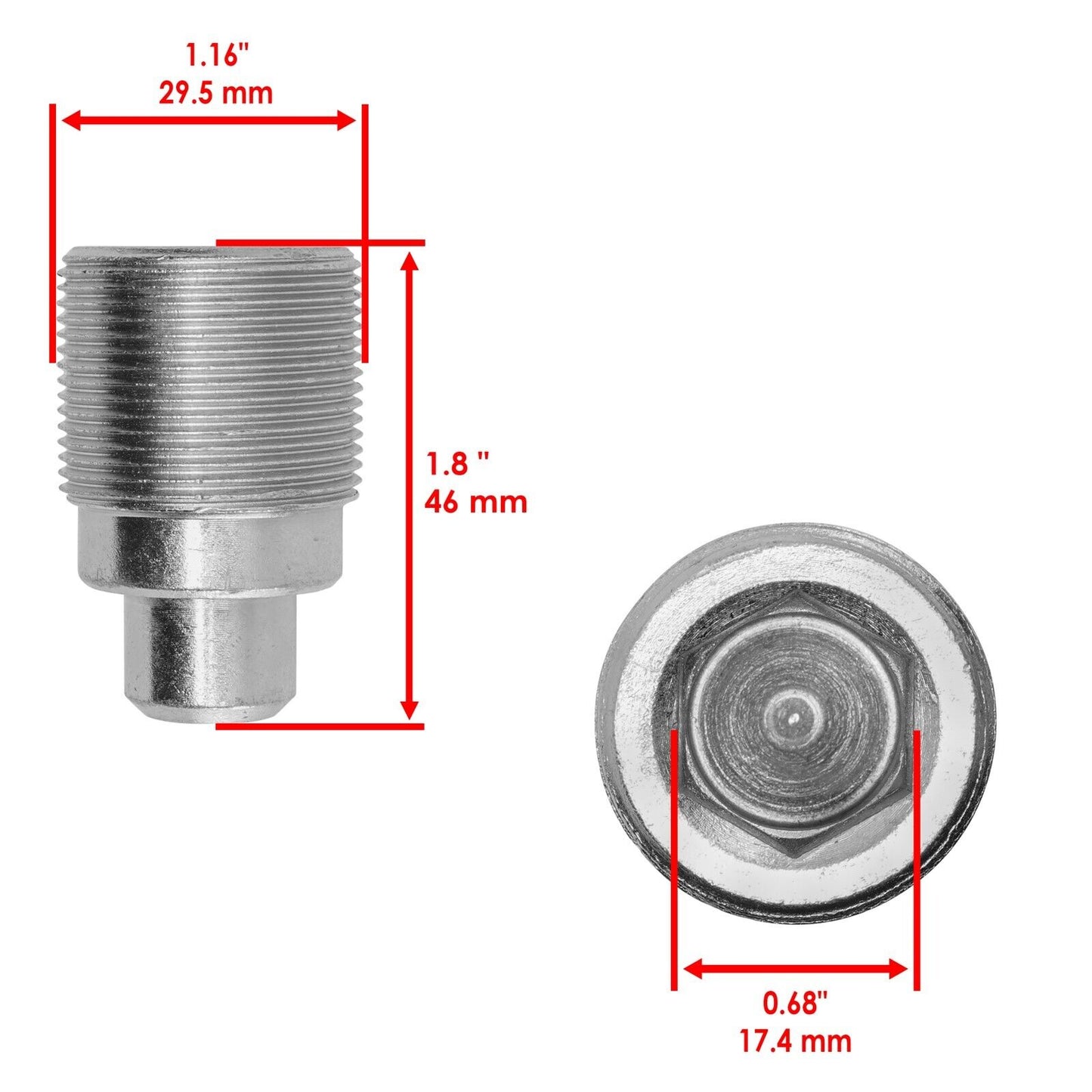 Caltric 90121-HM5-930 90121HM5930 90121-HC4-000 Swing Arm Pivot Bolt for Honda