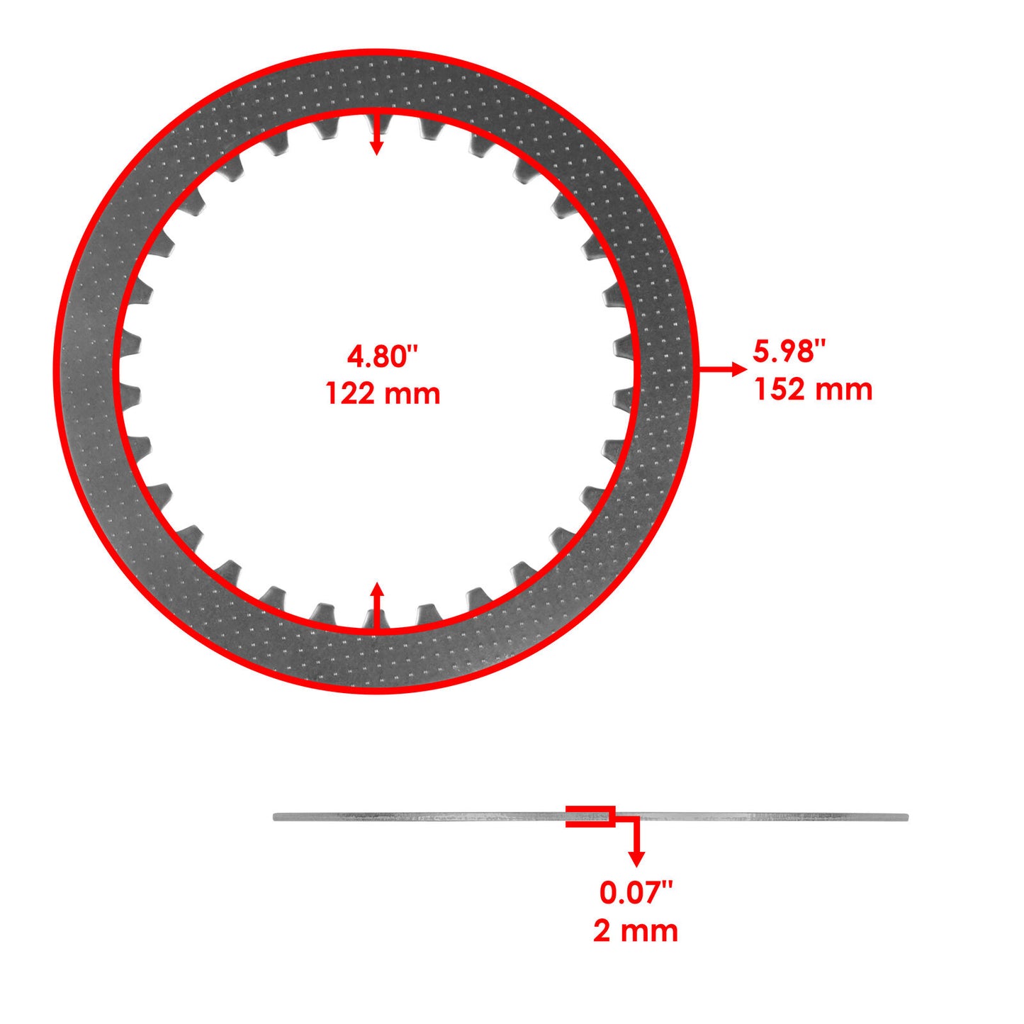 Clutch Friction Steel Plates Kit for Yamaha Raider 1900 XV19C XV1900C 2013-2017