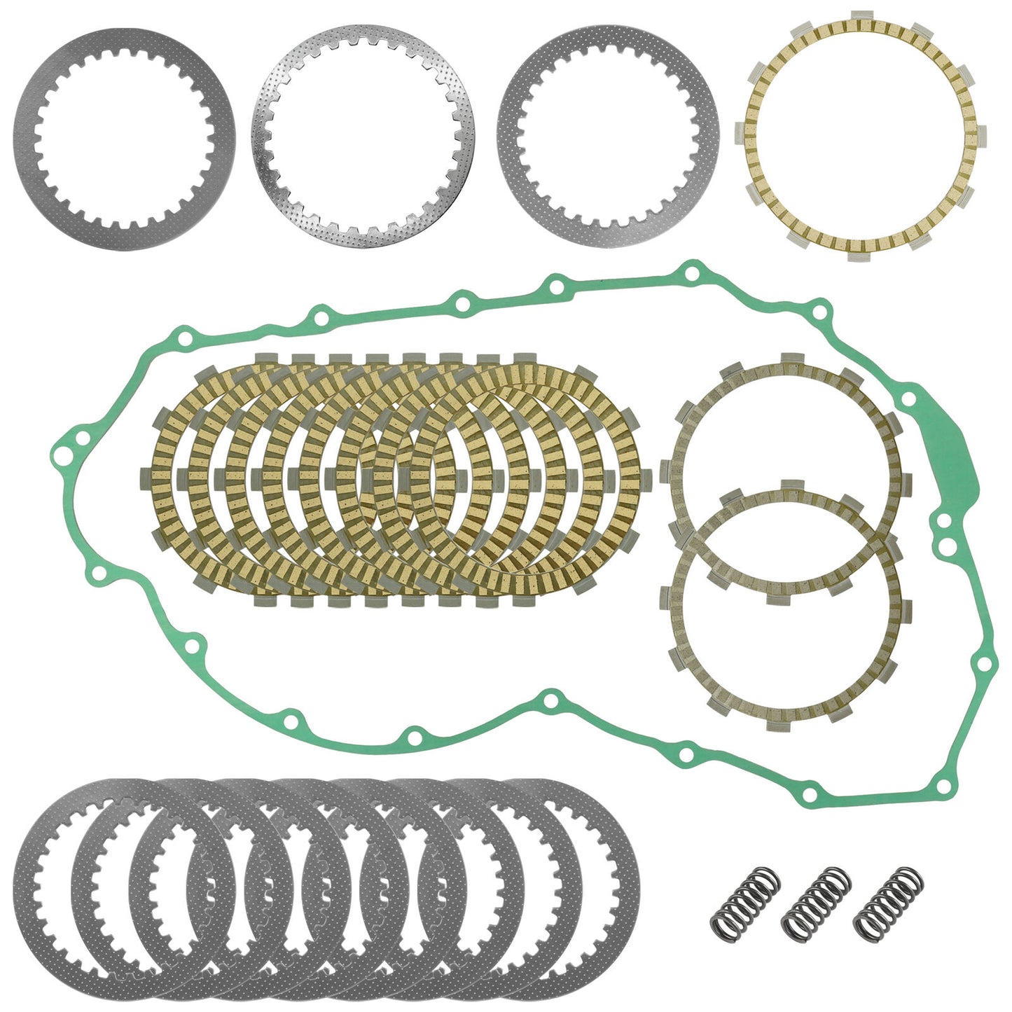Clutch Friction Steel Plates Kit for Yamaha Raider 1900 XV19C XV1900C 2013-2017