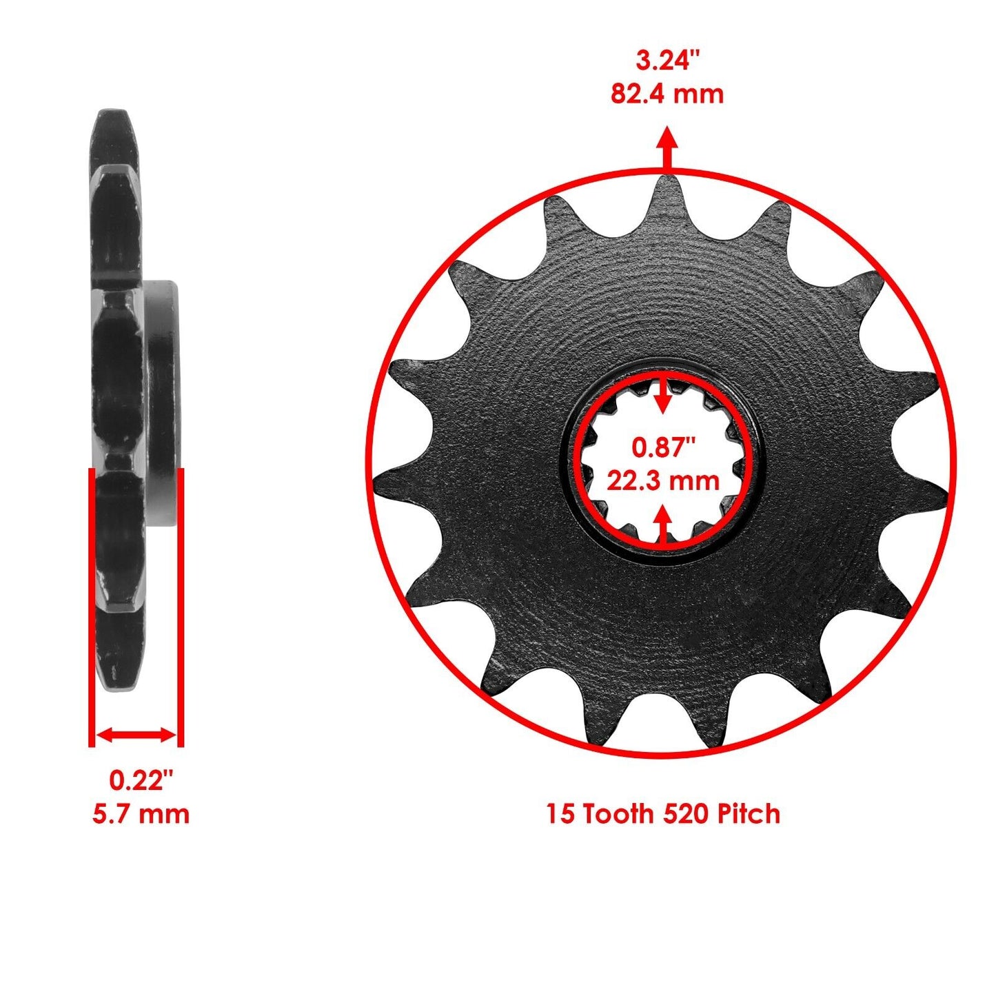 Gold O-Ring Drive Chain & Sprockets Kit for Suzuki DR350 94-99 / DR-Z400S 00-17