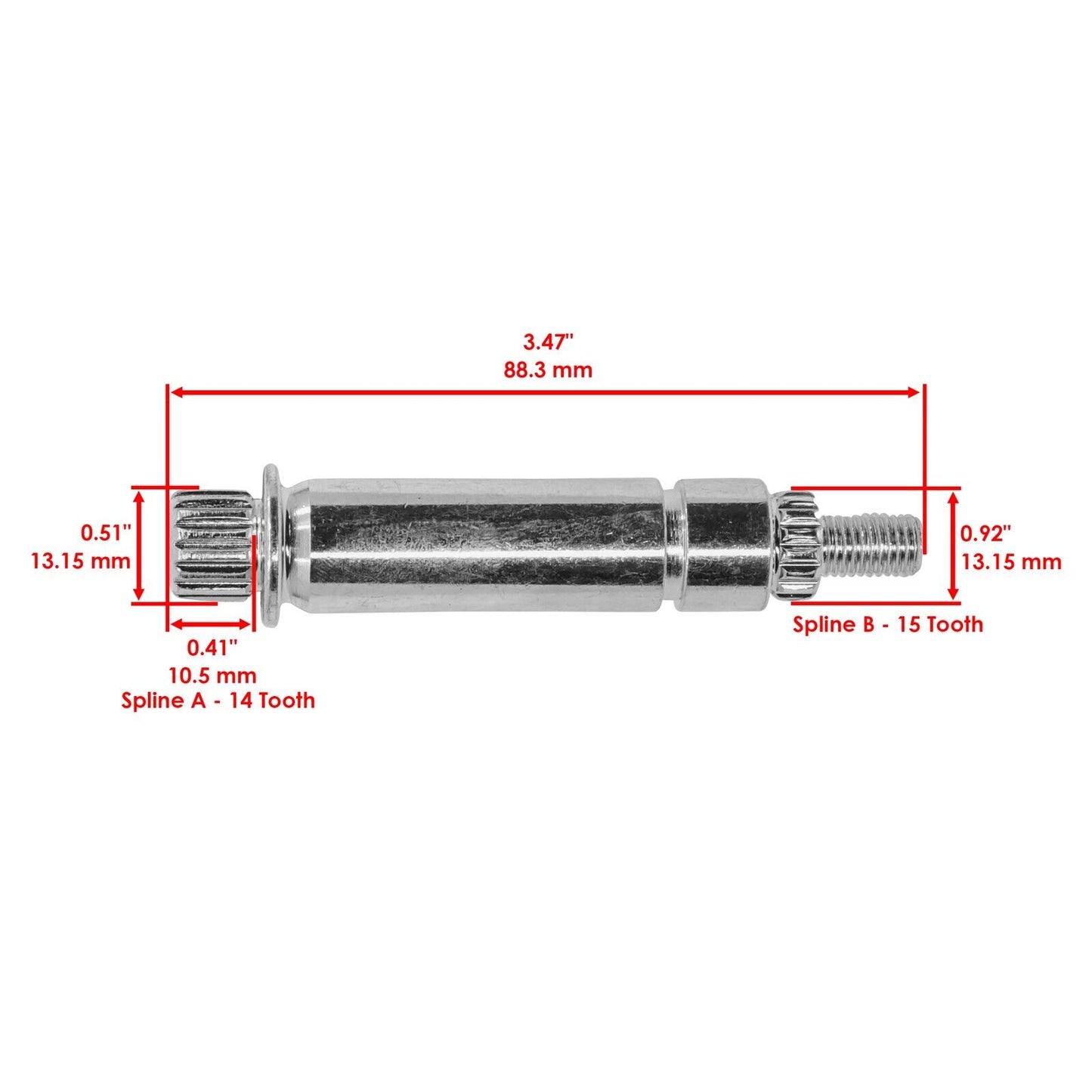 Caltric Transmission Gear Shaft And Sector For Polaris ATP 330 500 4X4 2004-2005