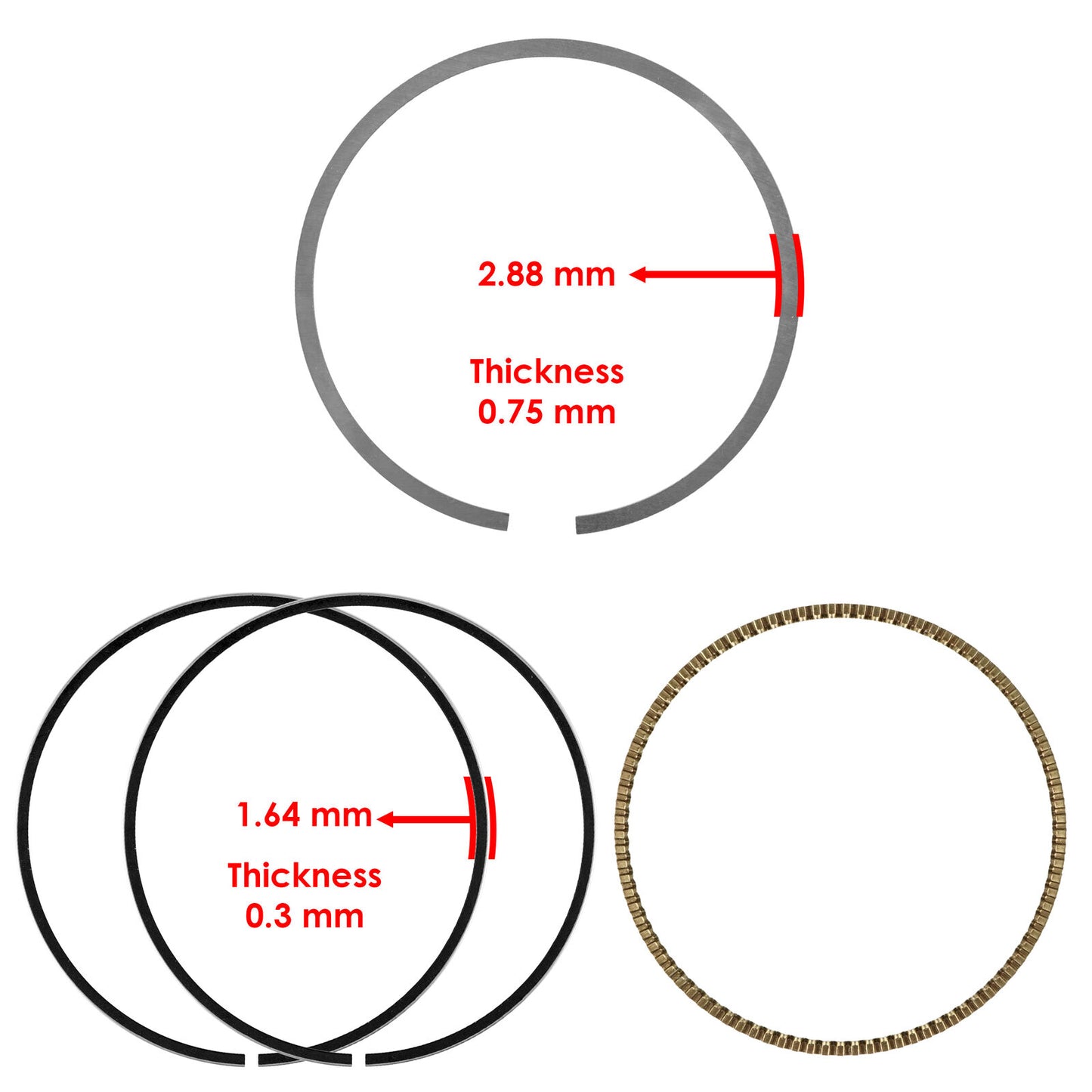 Caltric Piston Rings For Kawasaki KX250F/KX250F Monster Energy 2004-2019