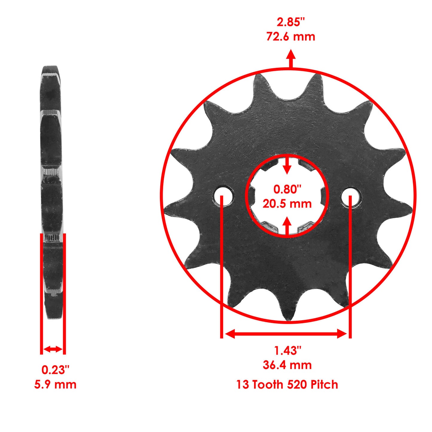 Drive Chain & Sprockets For Honda Sportrax 300 TRX300EX 1993-2006 TRX300X 2009