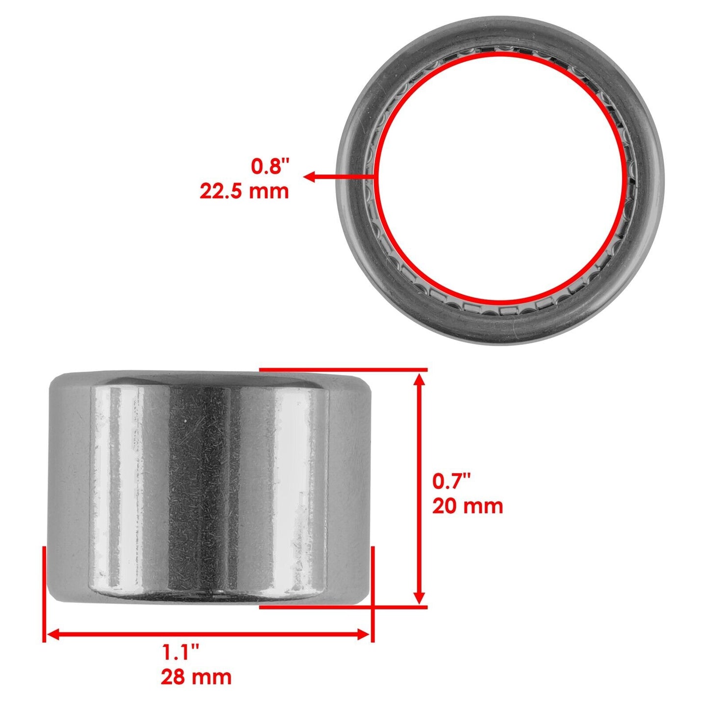 2x Swing Arm Needle Bearing for Yamaha TT600 1983 1984 1985 1986 /93317-32231-00