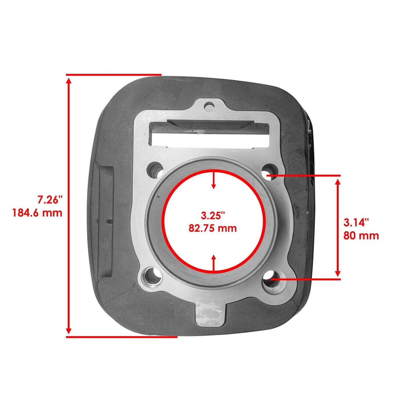 Caltric Cylinder Kit For Yamaha Kodiak 400 YFM400FW 4x4 YFM400 1993-1999