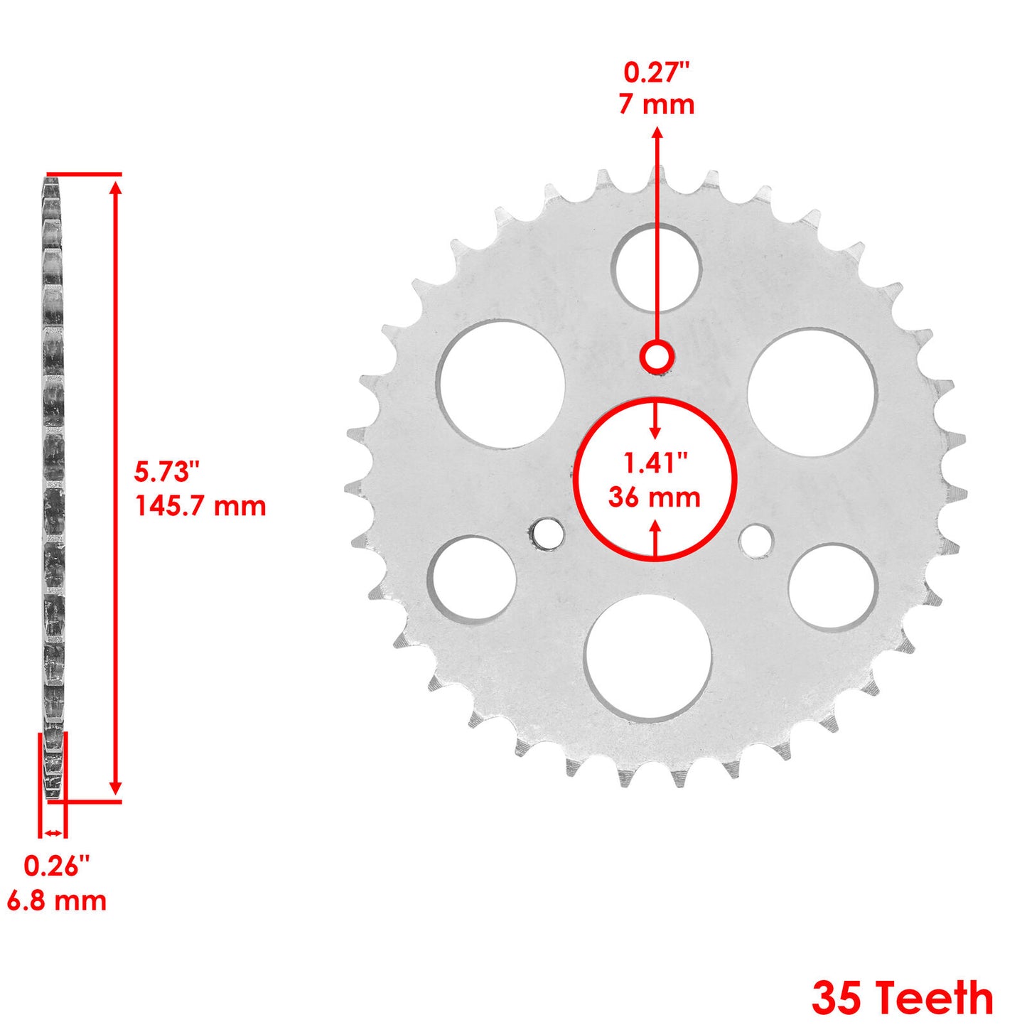 0455512 0450480 Rear Wheel Chain Sprocket For Polaris Scrambler 50 90 2001-2003