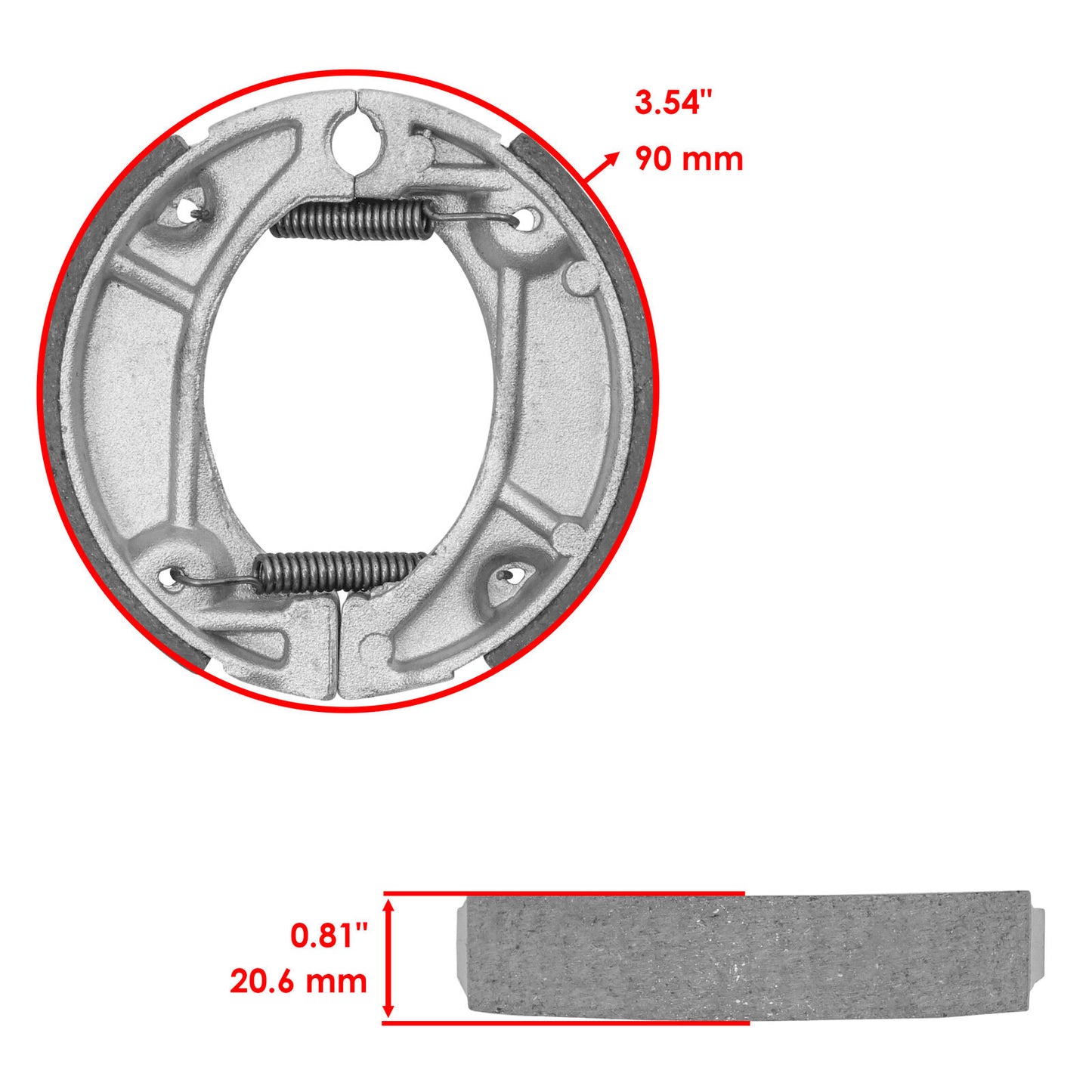 Rear Brake Shoes for Honda Sa50 Sa50P Elite 50S 1994-2000