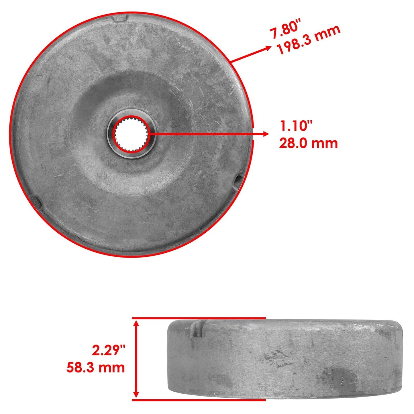 2004-2008 Caltric Rear Brake Drum For Honda Foreman Rubicon 500 TRX500FGA 4x4