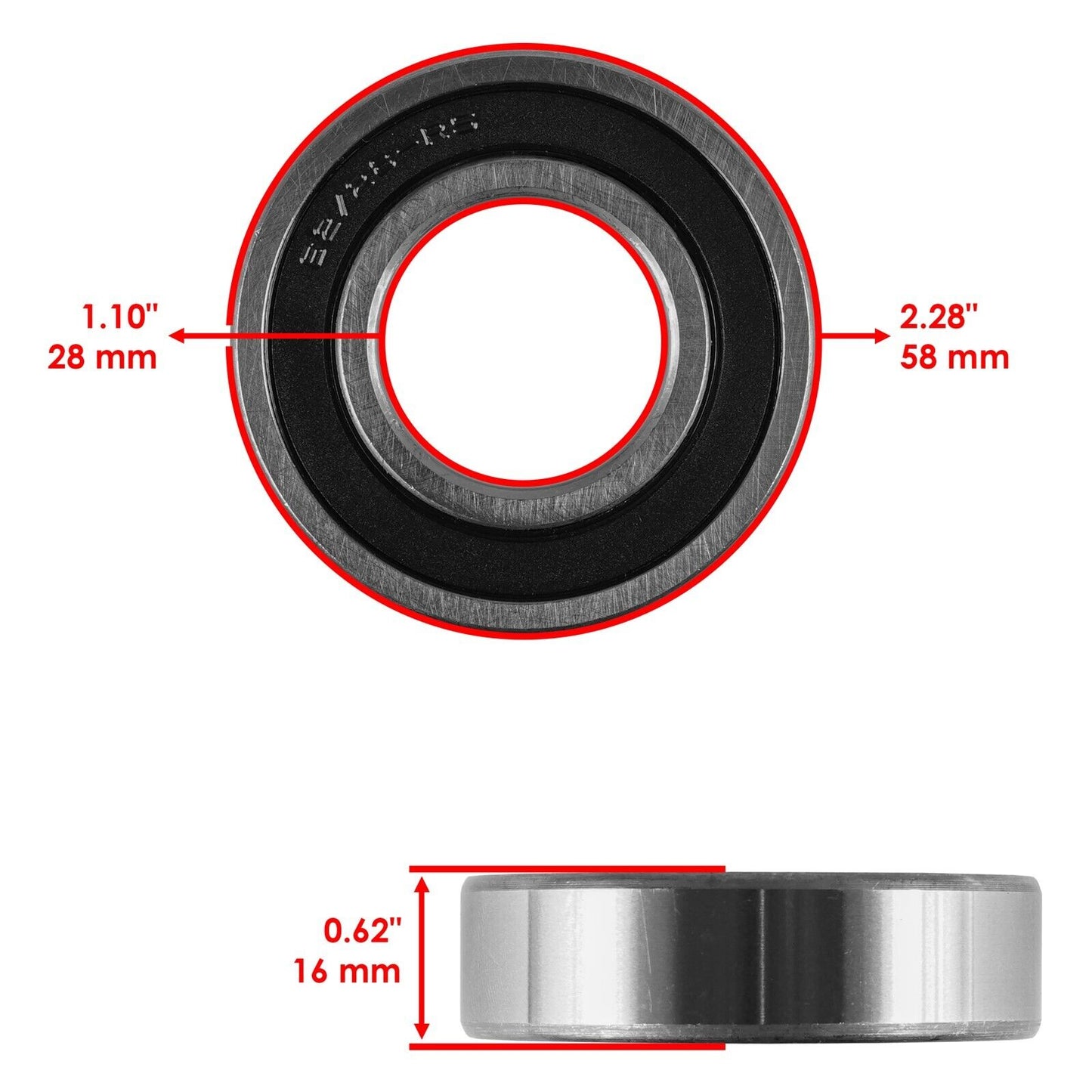 Rear Brake O-Rings And Bearing For Honda Foreman Rubicon 500 TRX500FGA 4x4 04-08