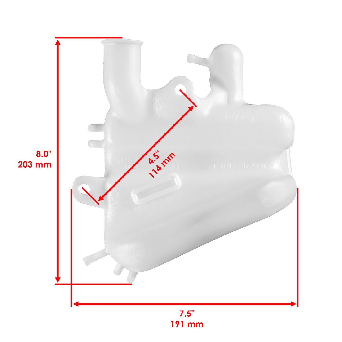 Radiator Reserve Tank for Honda Rancher 420 TRX420FPM 2009-13 Coolant Reservoir