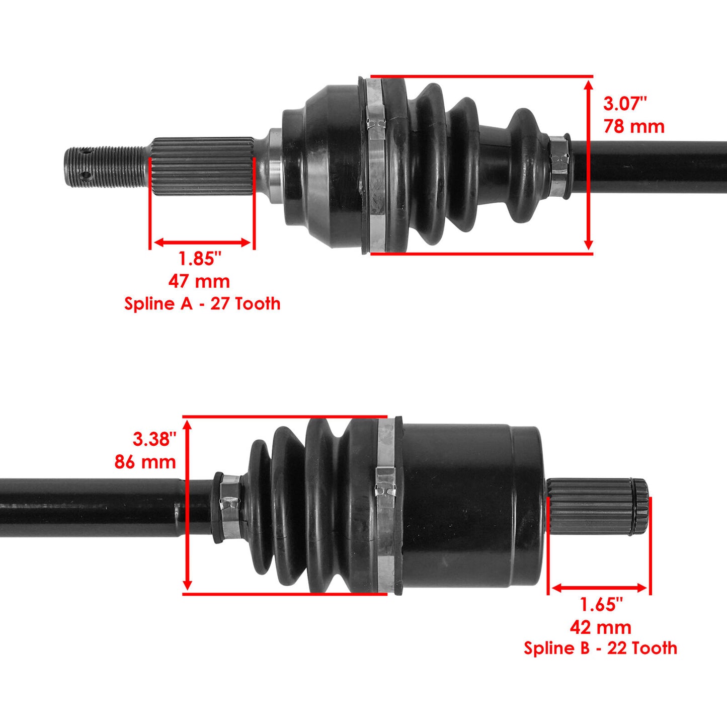 AM135249 Front Left CV Axle For John Deere 4X2 4X4 HPX (Diesel)(040001 - 090000)