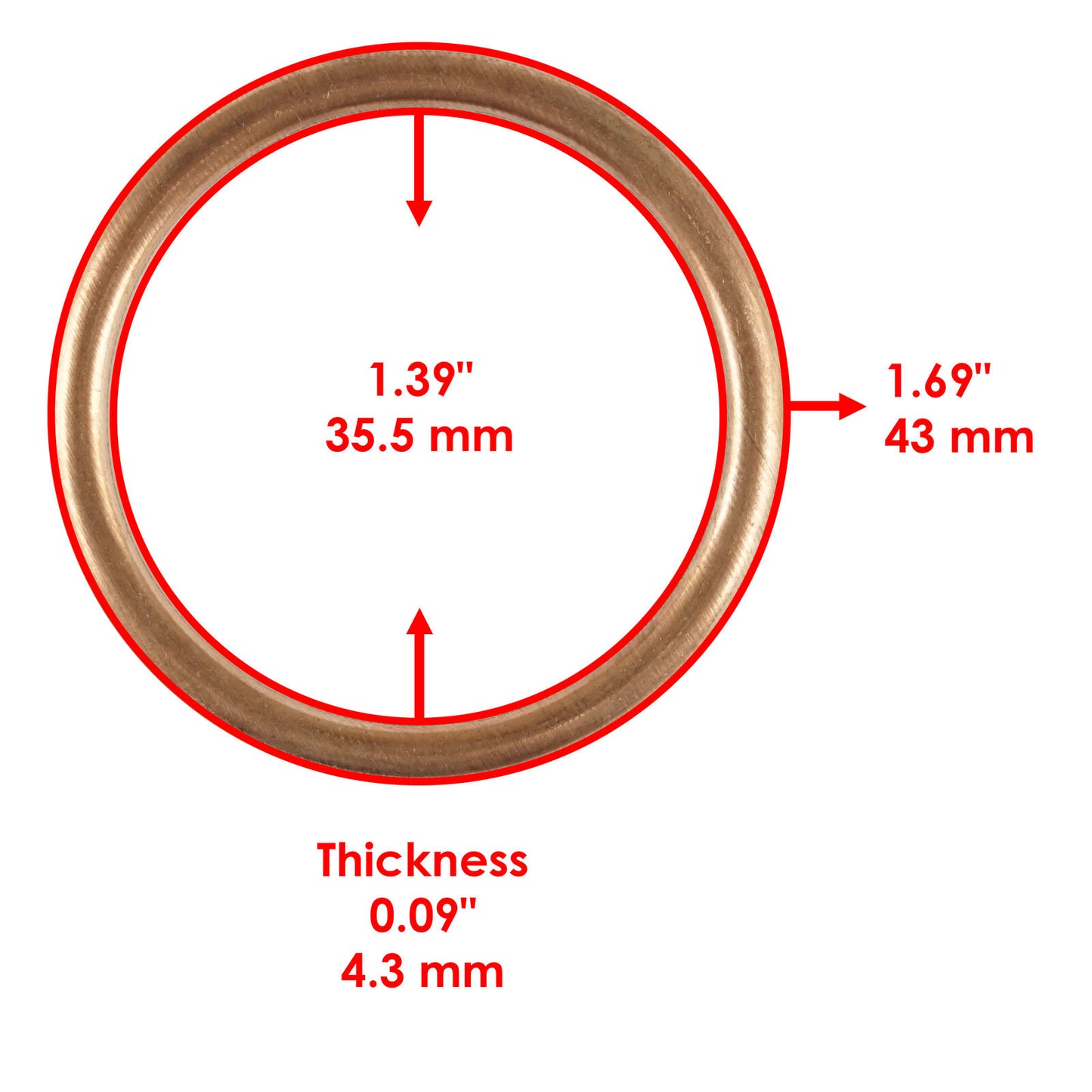 Exhaust Pipe Gasket for Honda ATC250ES ATC250SX 1985 1986 1987