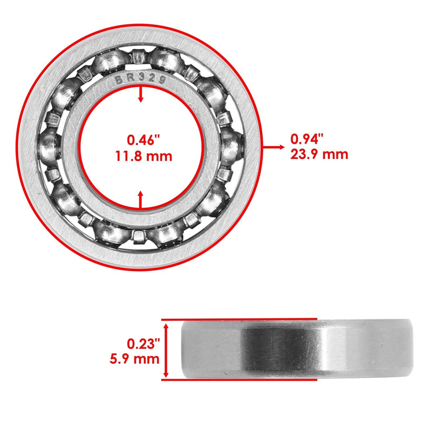 Caltric Water Pump Mechanical Seal & Bearing for Kawasaki KLX300R 1997-2007