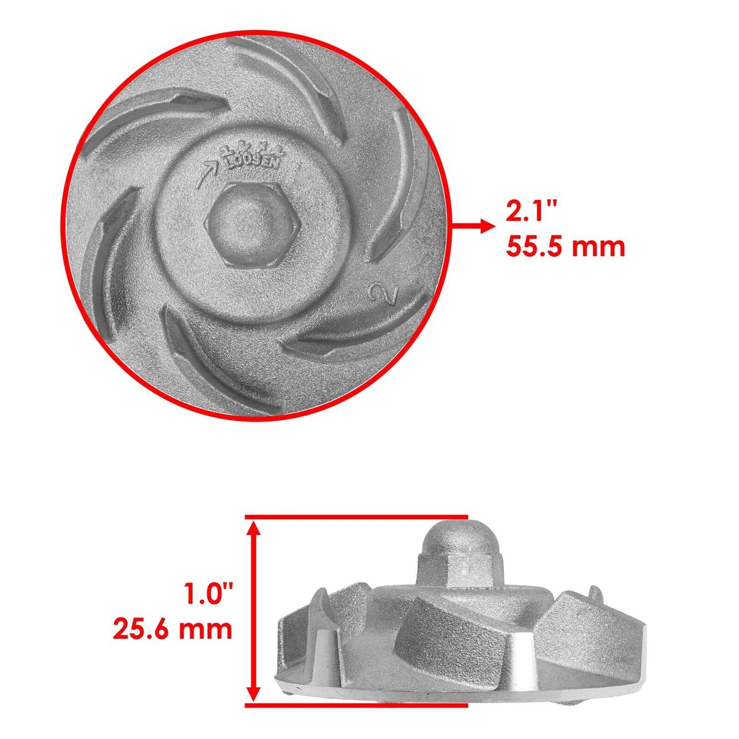 Caltric Water Pump Impeller for Kawasaki 454 LTD EN450 1985-1990