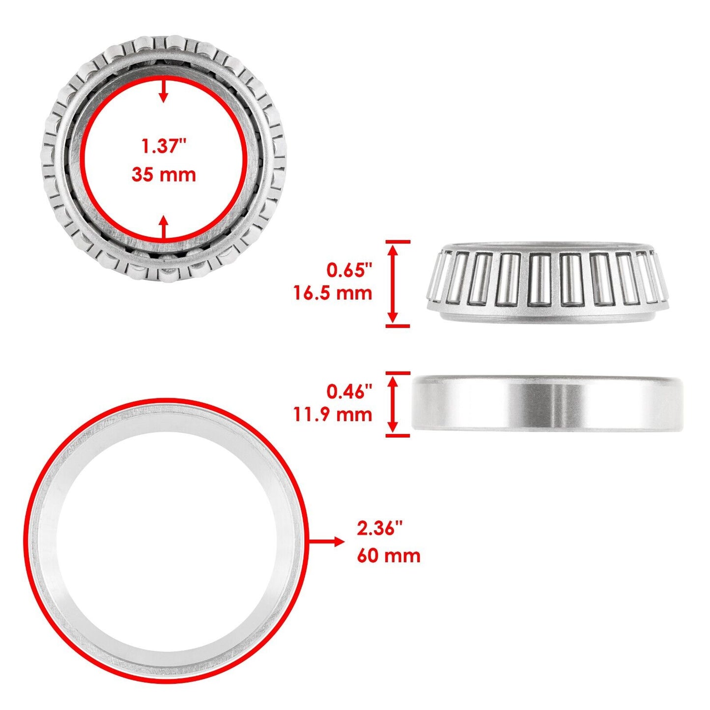 Caltric Rear Hub Repair Kit For Polaris Trail Blazer 250 1999-2006