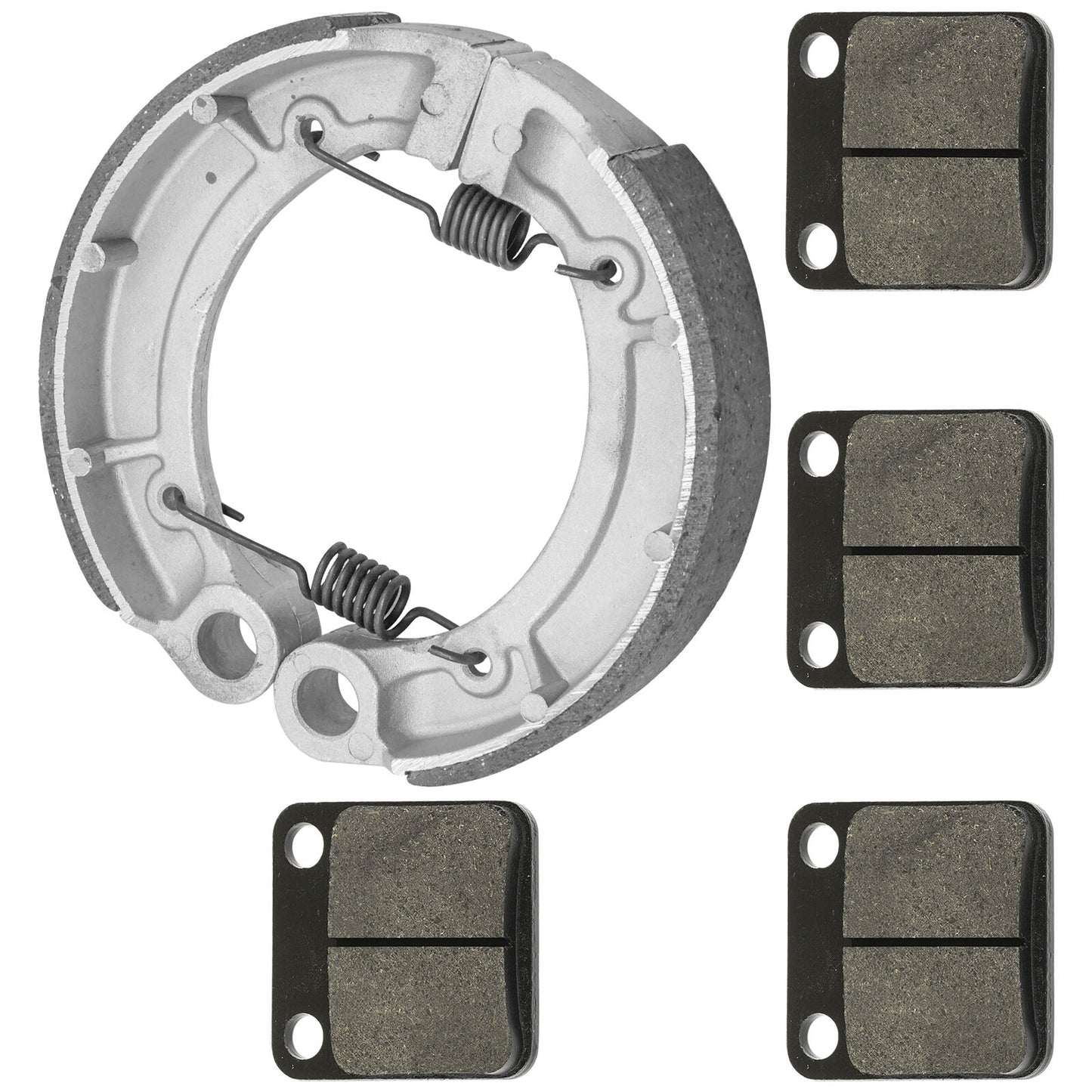 for Yamaha Grizzly 350 YFM350 4WD 2007-2014 Front Pads Rear Brake Shoes