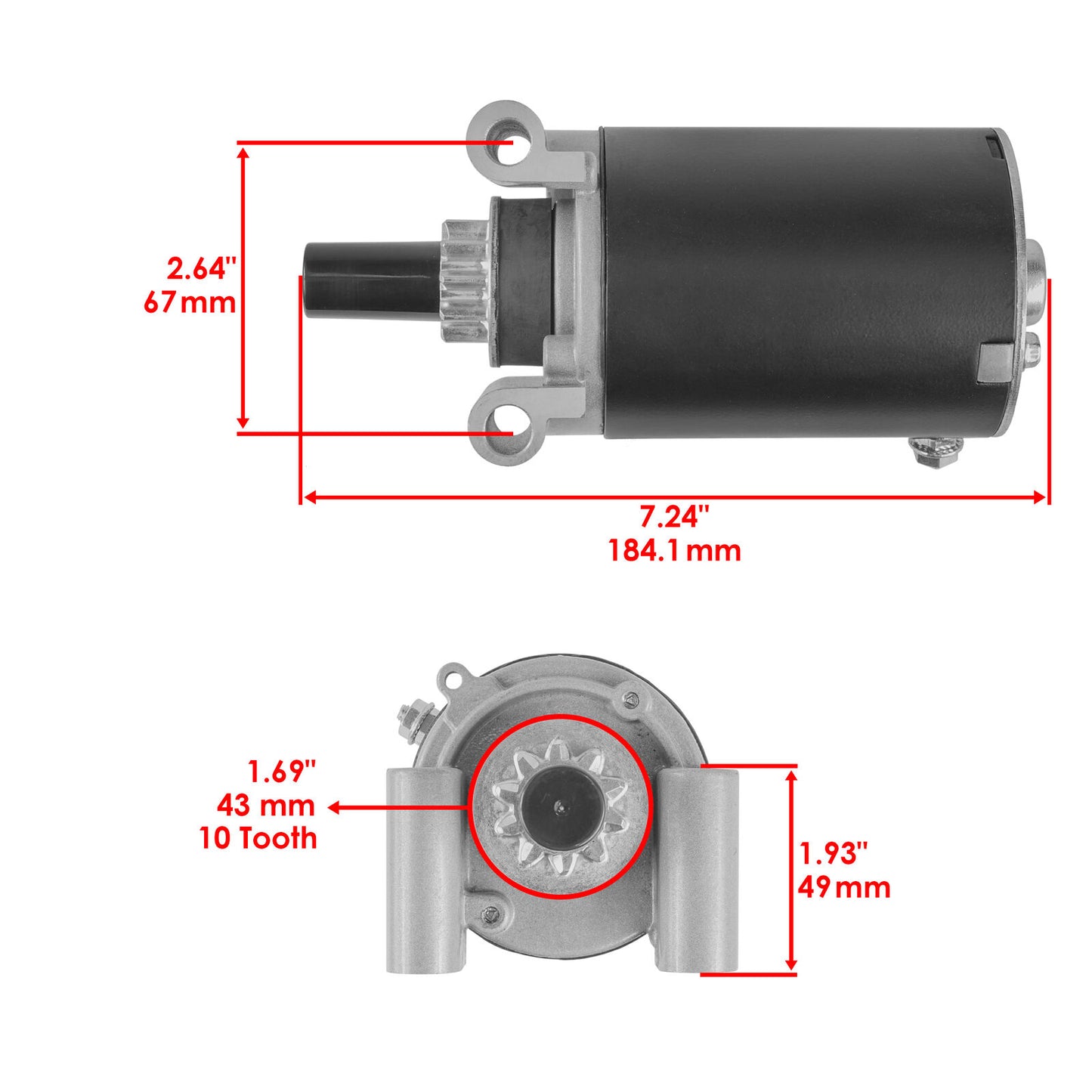 Starter for John Deere Kohler Cv14 Cv13 2509807-S 25-098-07-S 14Hp 13Hp 2509805