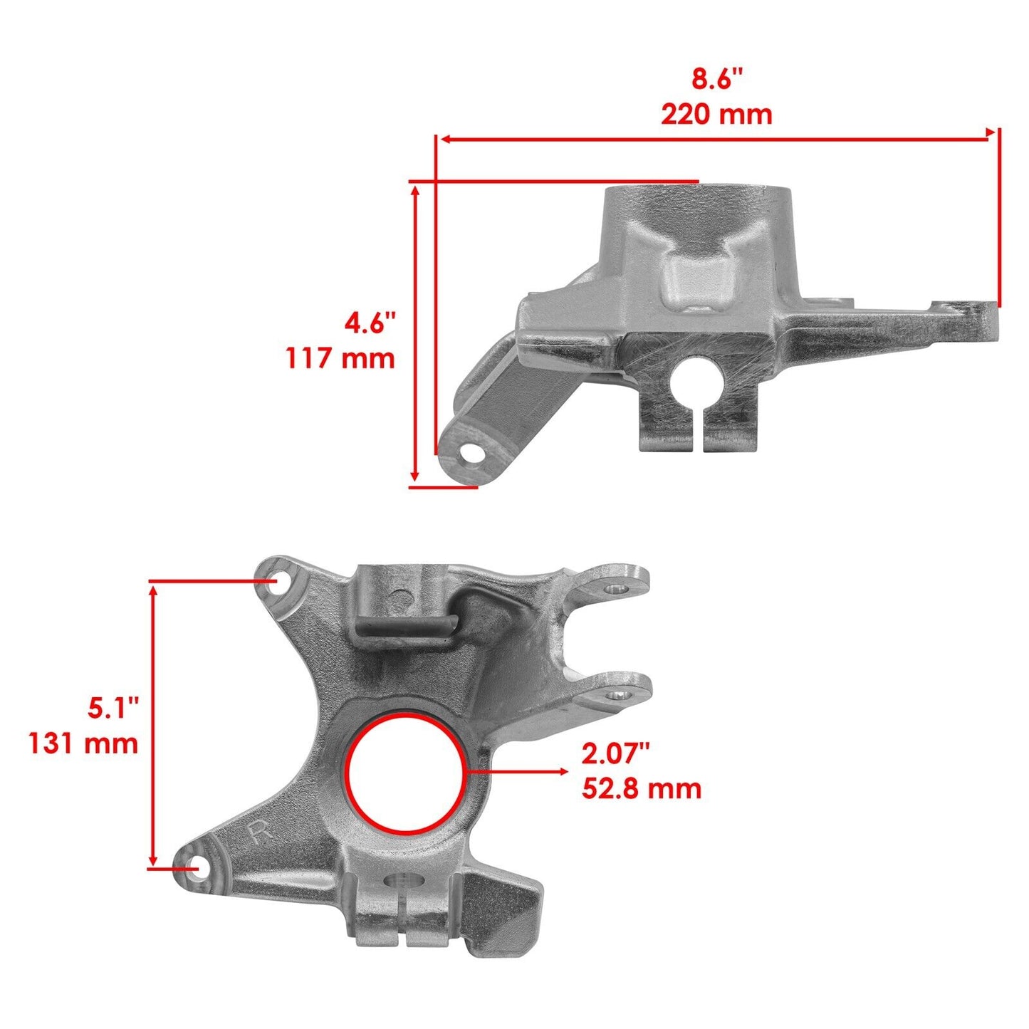 Caltric Front Right Knuckle for Can-Am Traxter T Max HD10 2018 2020 2021 2022