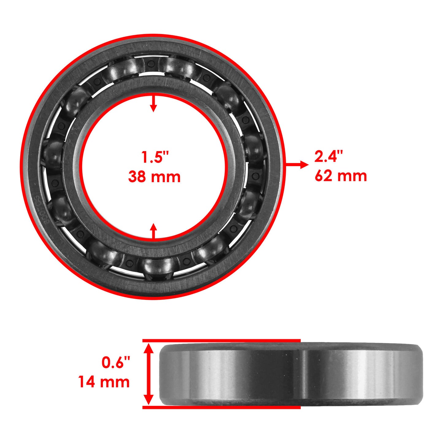 Final Gear Ball Bearing 62x14x35 For Honda Rancher 420 TRX420FPM 4X4 EPS 2009 -