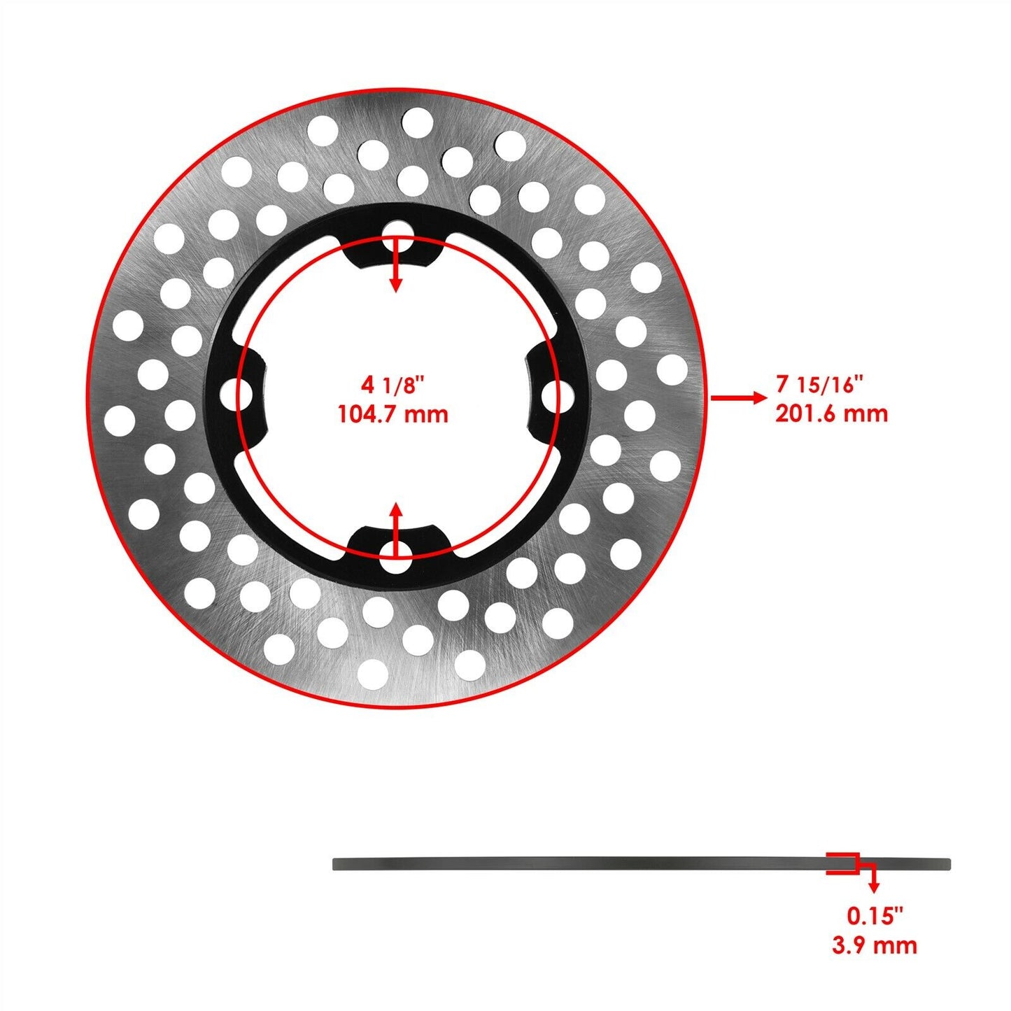 Front Brake Disc w/ Left Right Caliper for Yamaha Grizzly 450 YFM450FG 4X4 07-14