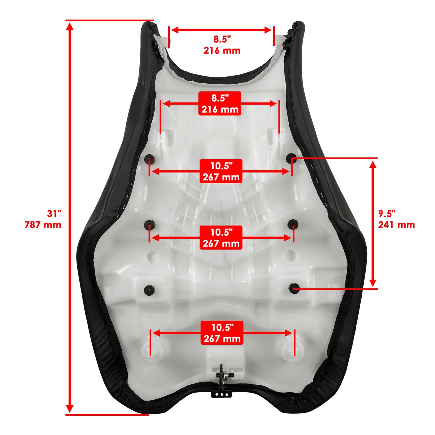 Complete Seat Fits Honda 77100-HN8-000ZB 77100-HN8-B80ZA Black