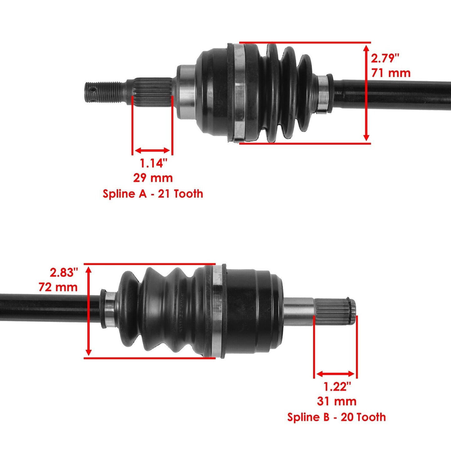 Front Right Complete CV Joint Axle for Honda TRX300FW Fourtrax 300 4X4 1988-00