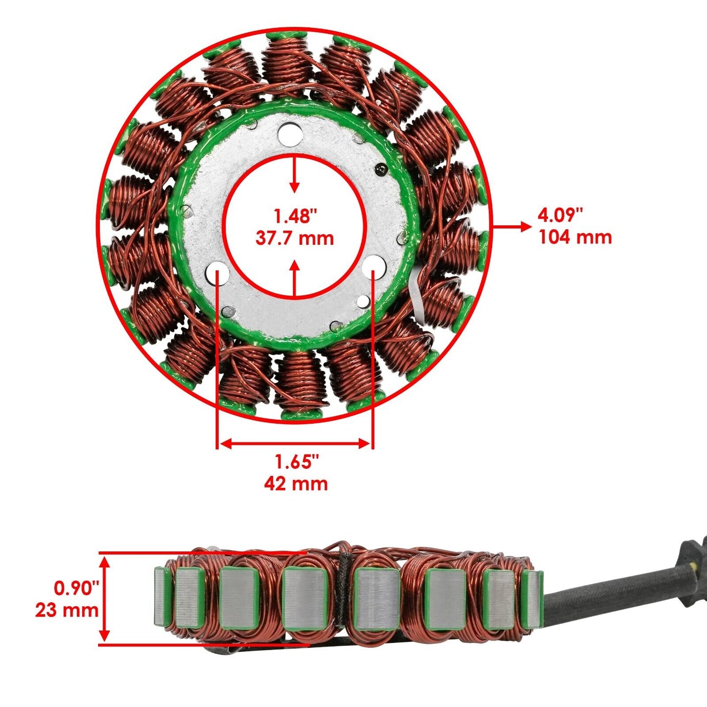 Caltric Stator for Kawasaki 21003-1267 21003-1123 Stator Generator Magneto