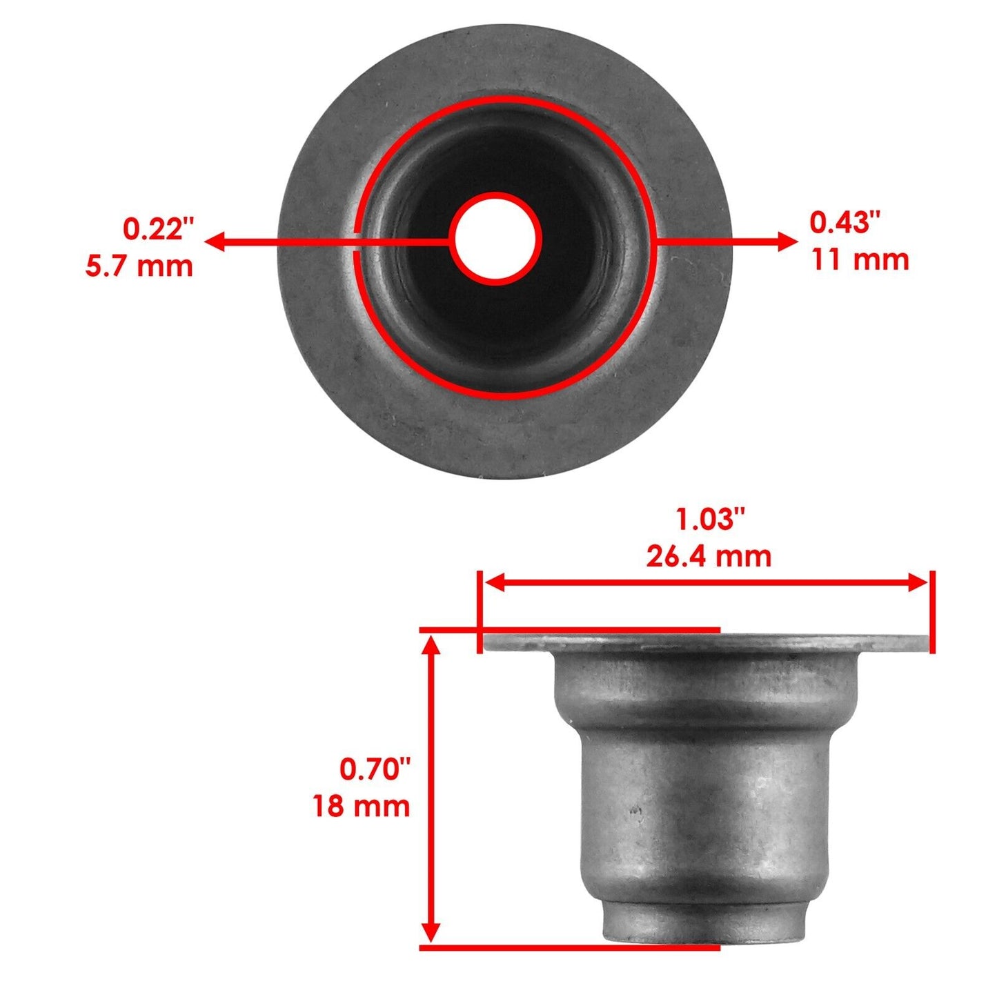 Valve Guide Seal & Valve spring seat for Polaris Ranger XP 800 2012