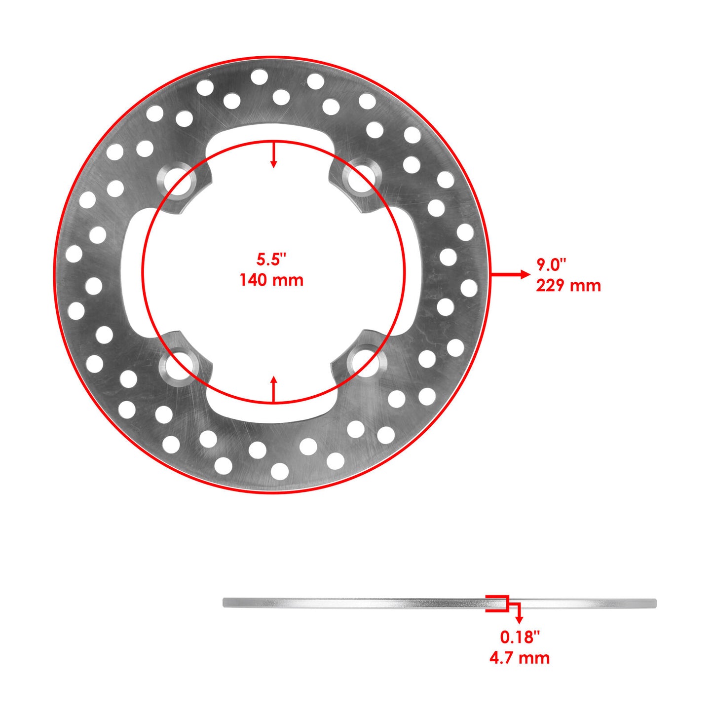 Front Brake Disc Rotor for Polaris 5254999 5251565