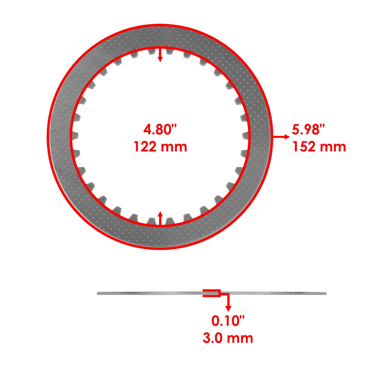 Clutch Friction Steel Plates Kit for Yamaha Raider 1900 XV19C XV1900C 2013-2017