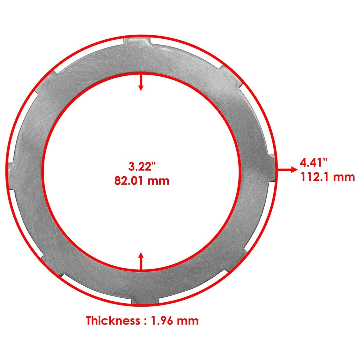 Caltric Clutch Plate For Honda 22543-PA9-000 / 22543PA9000