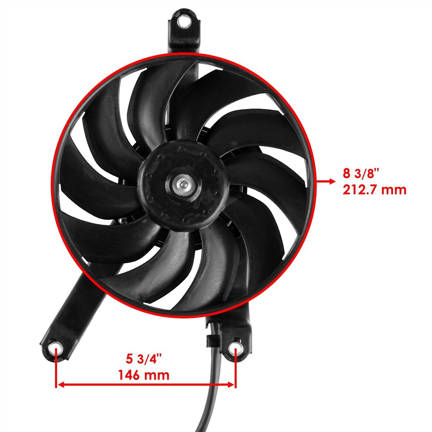 Radiator Cooling Fan Motor for Suzuki LT-A550X King Quad 550 LTA550X 4x4 2012