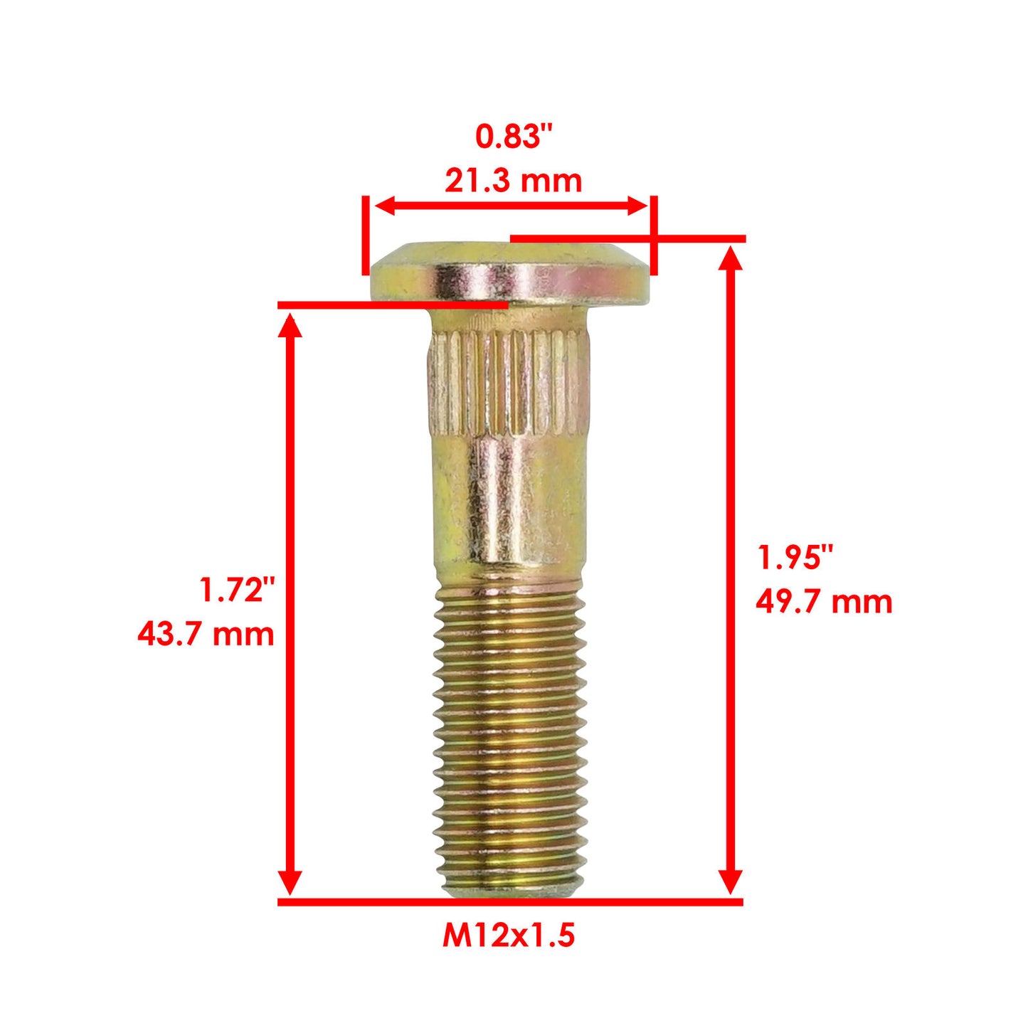 Wheel Hub with Studs For Can-Am CanAm Maverick X3 Max RR 4x4 Turbo 2020-2024