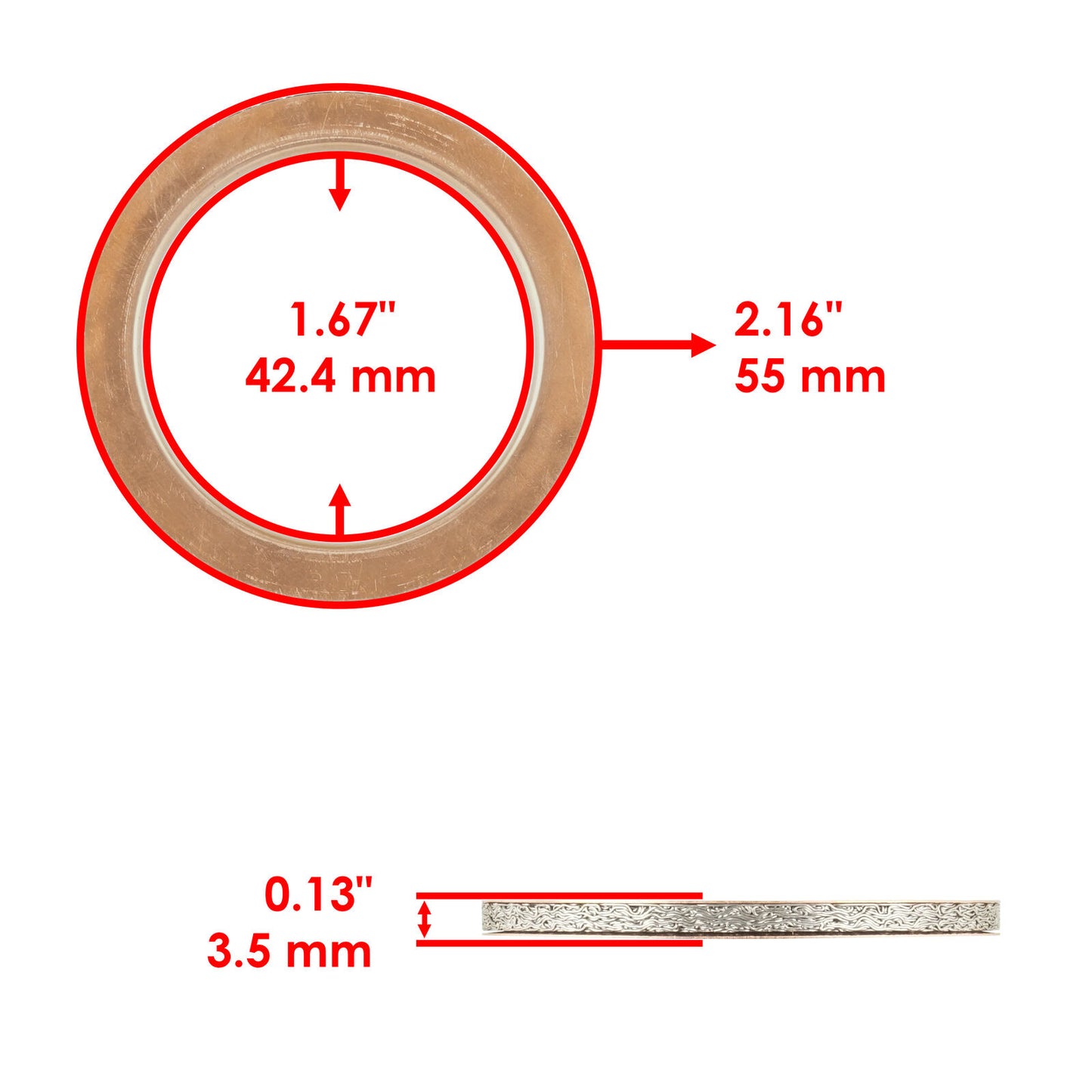 Caltric Exhaust Pipe Gasket For Yamaha Grizzly 700 YFM700D 14-15