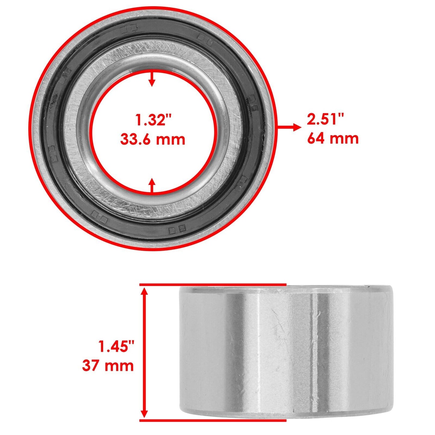 Front Wheel Bearing For Honda Pioneer 700-4 SXS700M4 2014-2023 Left & Right