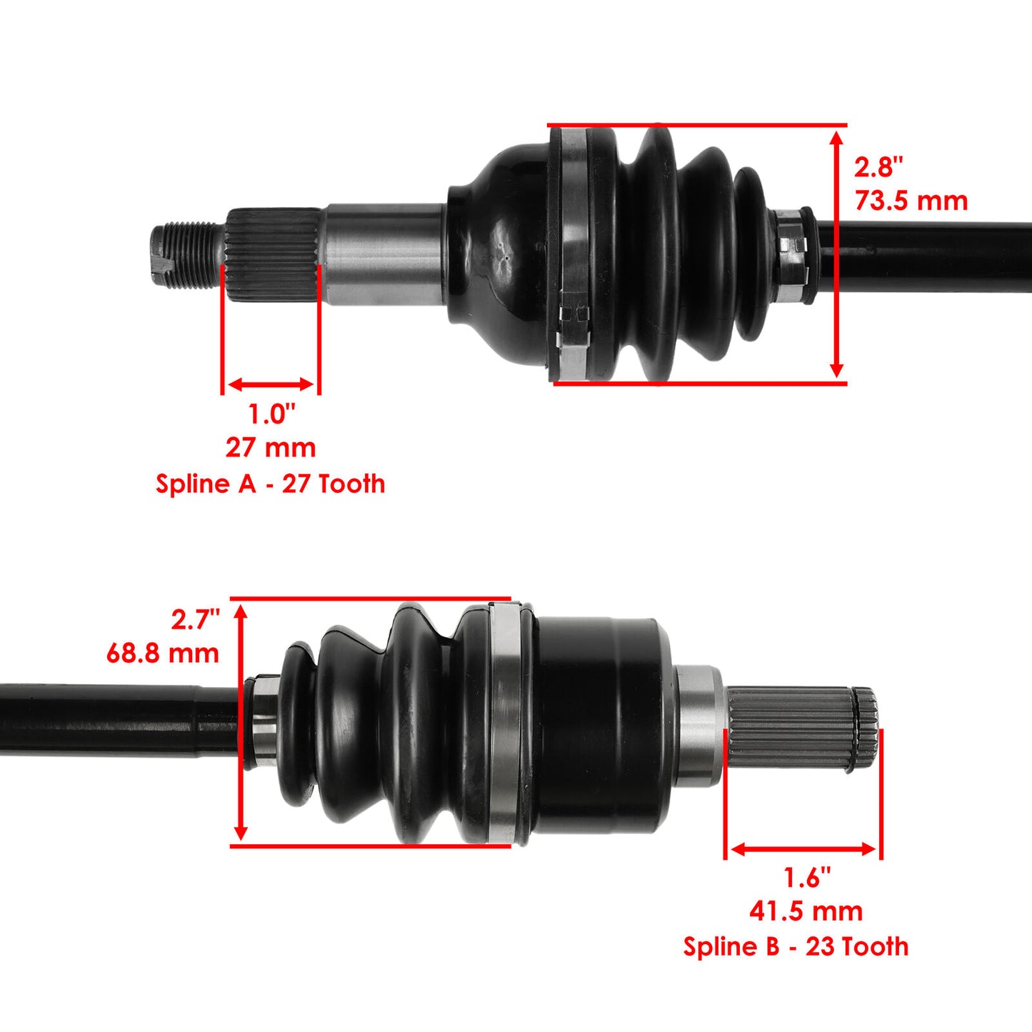 Rear Right And Left CV Joint Axles for Yamaha Grizzly 550 YFM550 700 YFM700 4WD