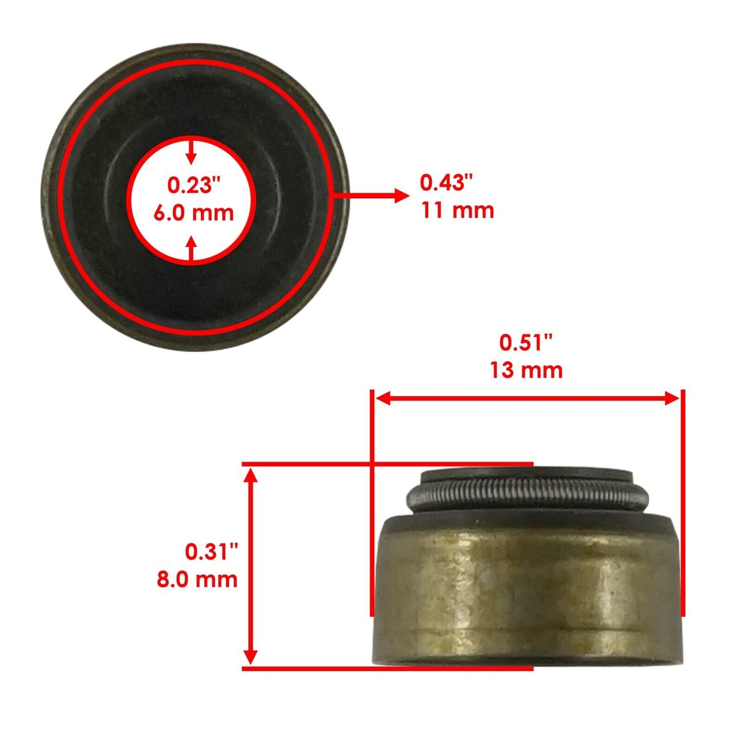 Valve Stem Seal for Polaris Xpedition 425 2000 2001 2002