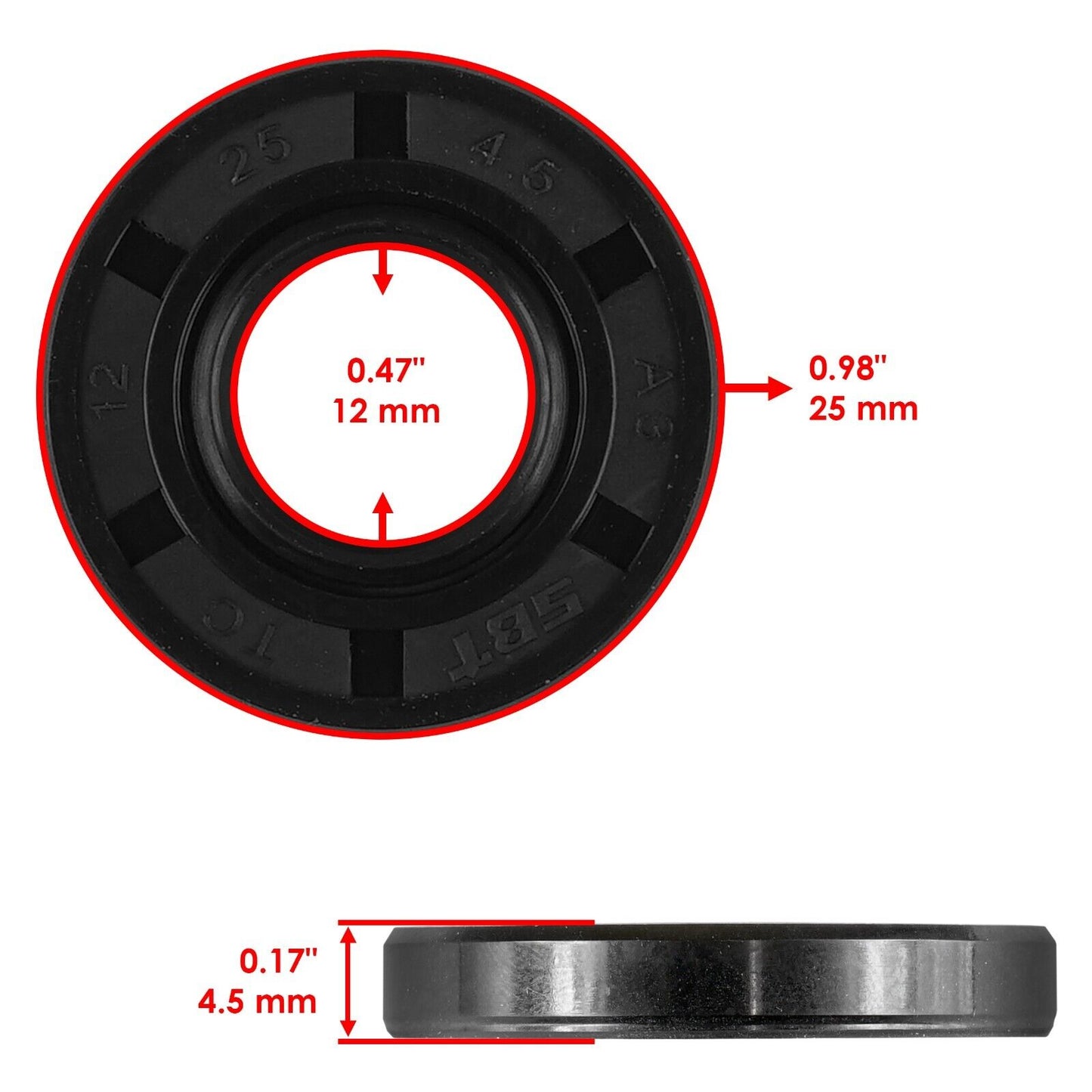 Caltric Water Pump Shaft Seal for Polaris Sportsman ETX 2015 / 3610173 5411197