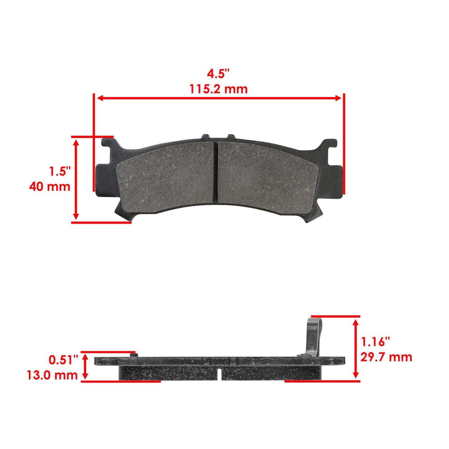 Front and Rear Brake Pads for Honda Pioneer 1000 SXS1000M3 SXS1000M5 2016 - 2024