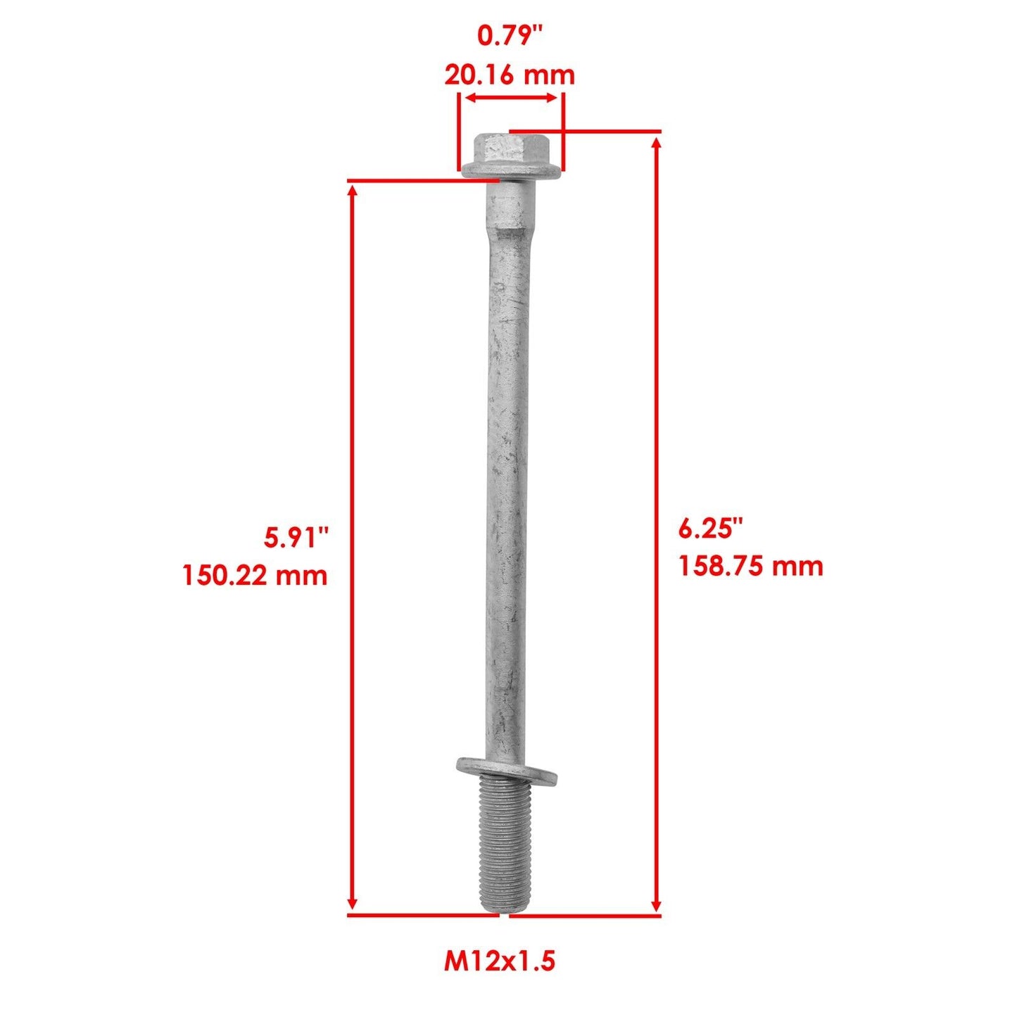 Caltric Cylinder Head Bolt For Polaris Ranger 500 2x4 4x4 2017-2022 M12x1.5