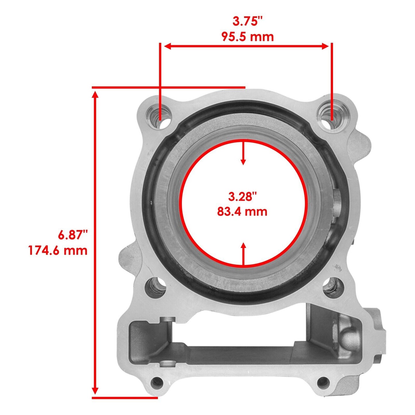 Caltric Cylinder Kit For Yamaha Grizzly 400 YFM400FG 4x4 2007