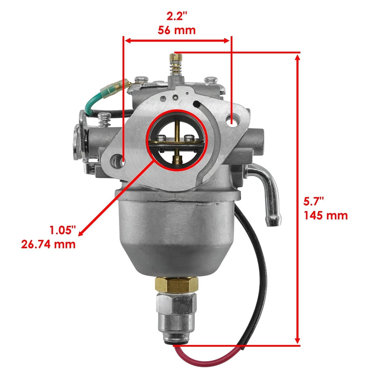 Caltric Carburetor for Kohler Command CV20 20HP Tractor Engine 24-853-25-S 28mm