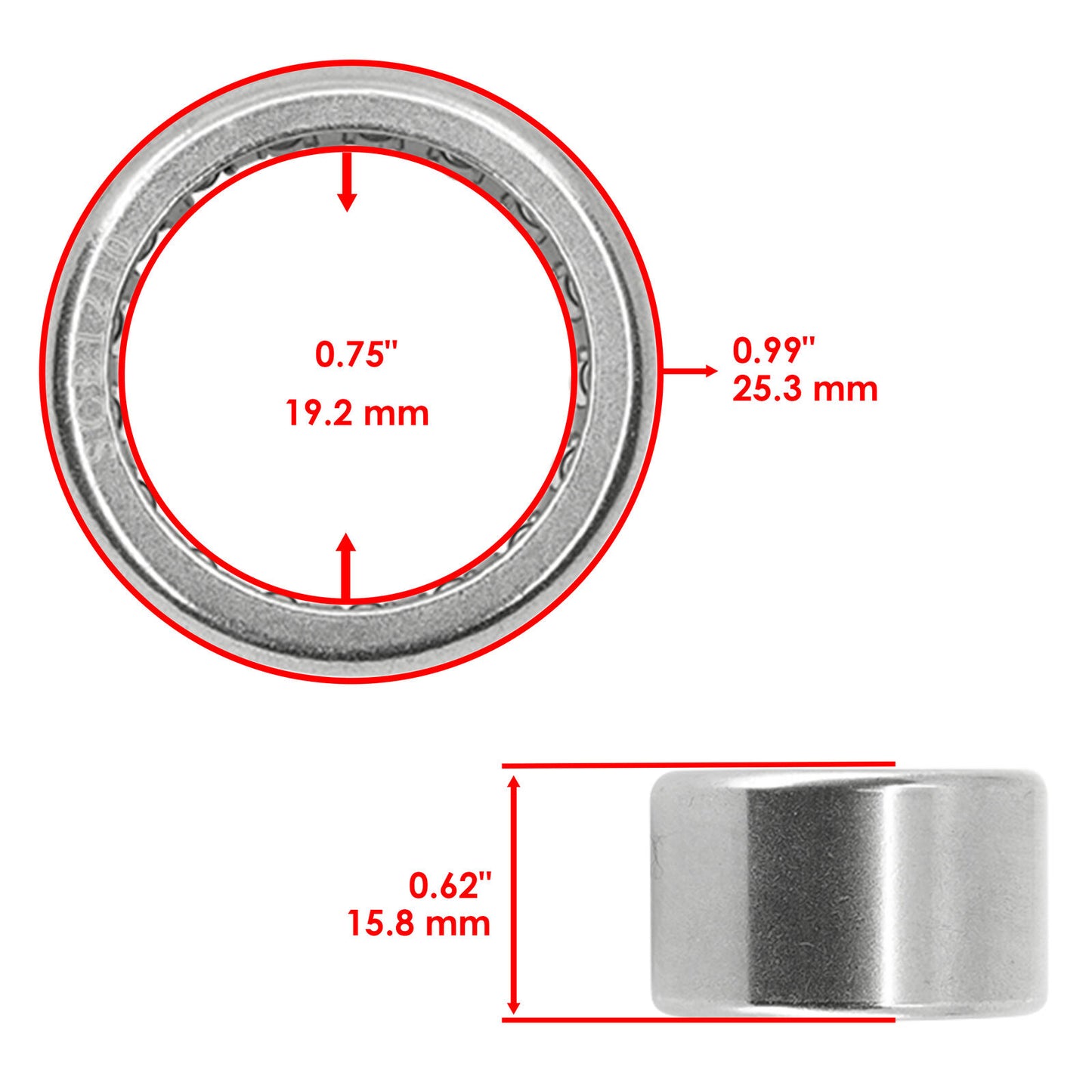 Rear Differential Needle Bearing for Polaris Sportsman 1000 XP 48" 55" 2017-2023