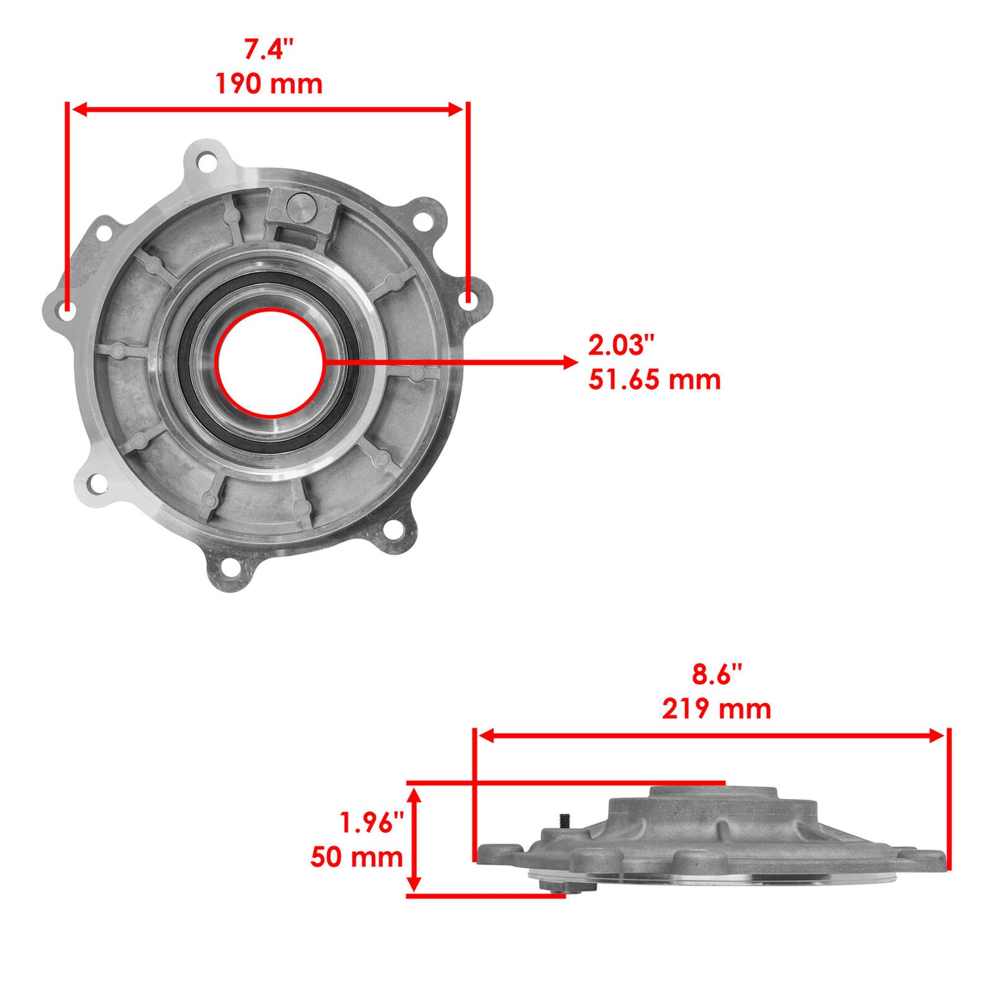 Caltric Front Differential Cover Plate For Polaris MVRS 700 800 4X4 2008