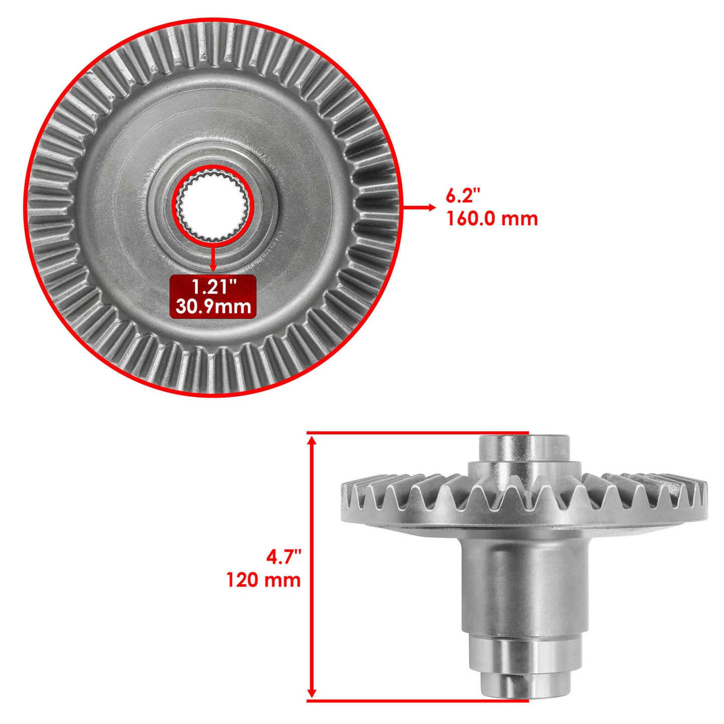 Rear Differential Gear Ring & Pinion For Polaris Sportsman XP 550 2009-2014